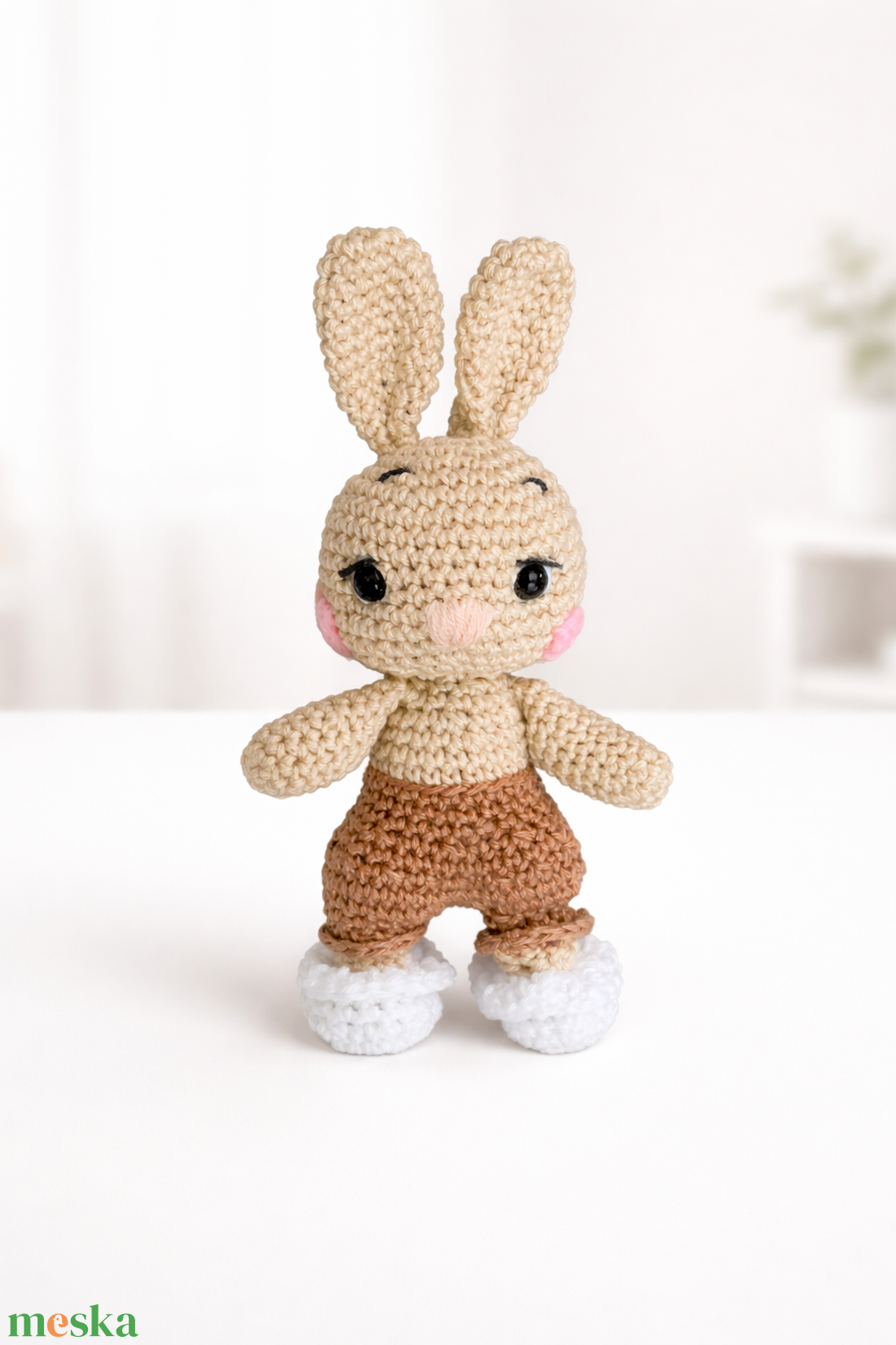 Horgolt húsvéti pamut nyuszi - játék & sport - plüssállat & játékfigura - nyuszi - Meska.hu
