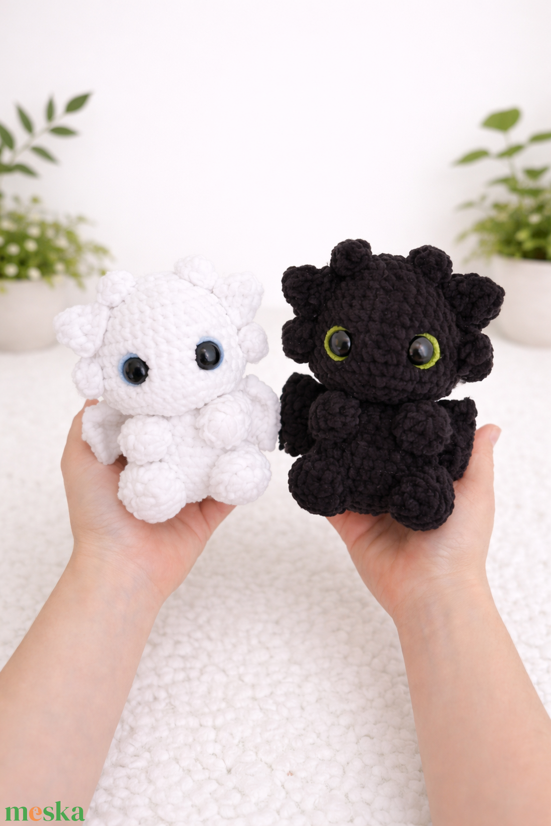 Horgolt színes sárkány plüssök  - játék & sport - plüssállat & játékfigura - plüss sárkány - Meska.hu