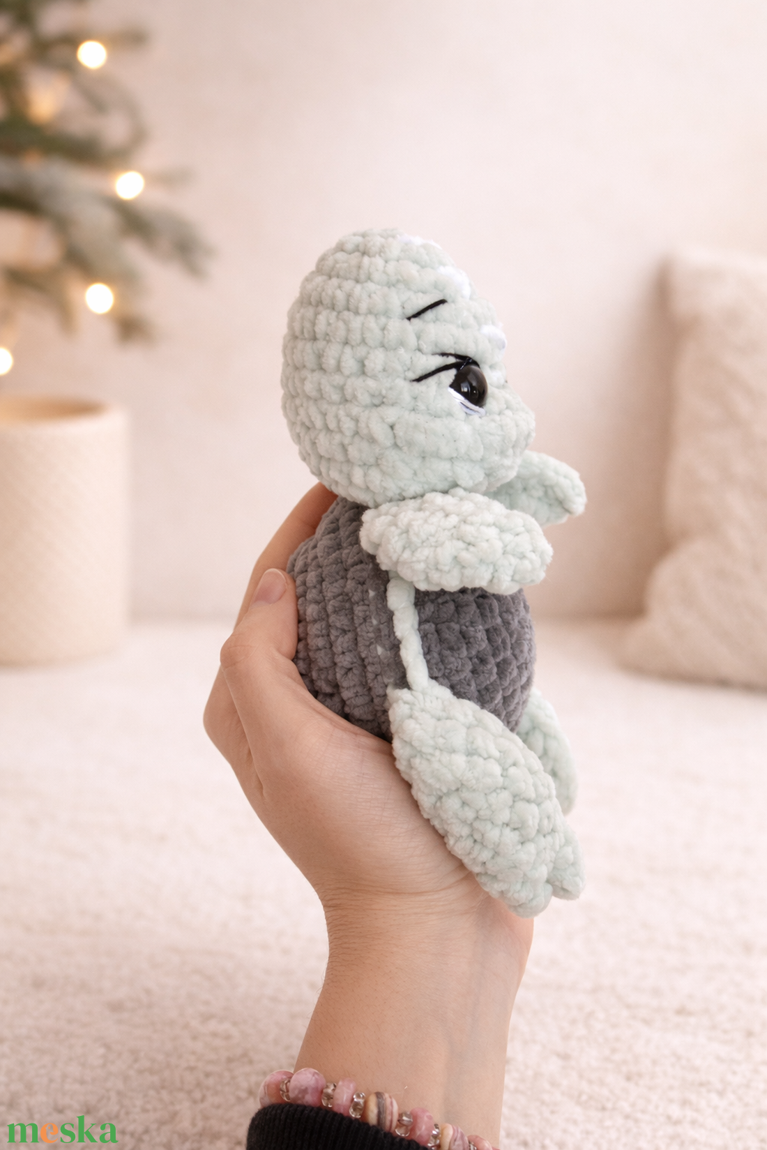 Horgolt aranyos baba teknős plüss - játék & sport - plüssállat & játékfigura - teknős - Meska.hu