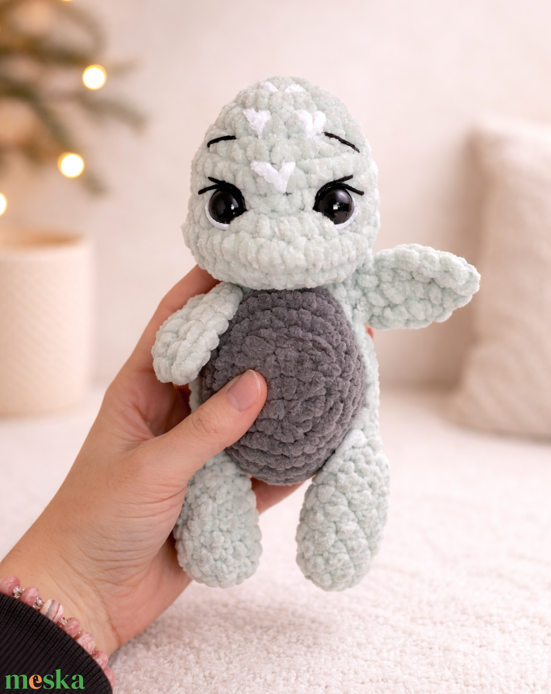 Horgolt aranyos baba teknős plüss - játék & sport - plüssállat & játékfigura - teknős - Meska.hu