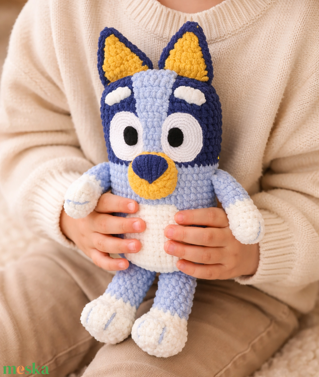 Horgolt Bluey inpsirálta plüss gyerekeknek - játék & sport - plüssállat & játékfigura - kutya - Meska.hu