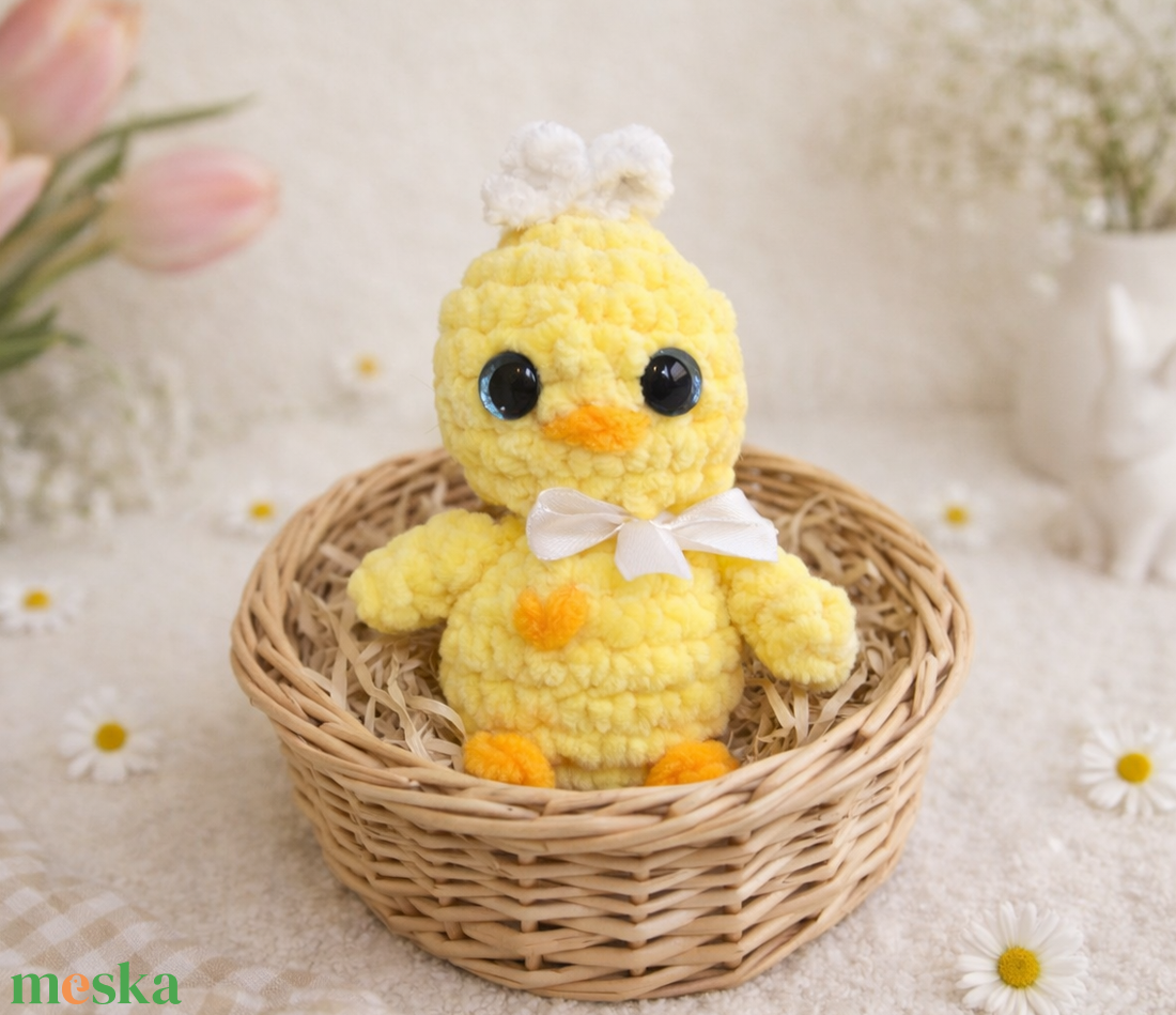 Horgolt húsvéti kis csibe plüss gyerekeknek - játék & sport - plüssállat & játékfigura - más figura - Meska.hu