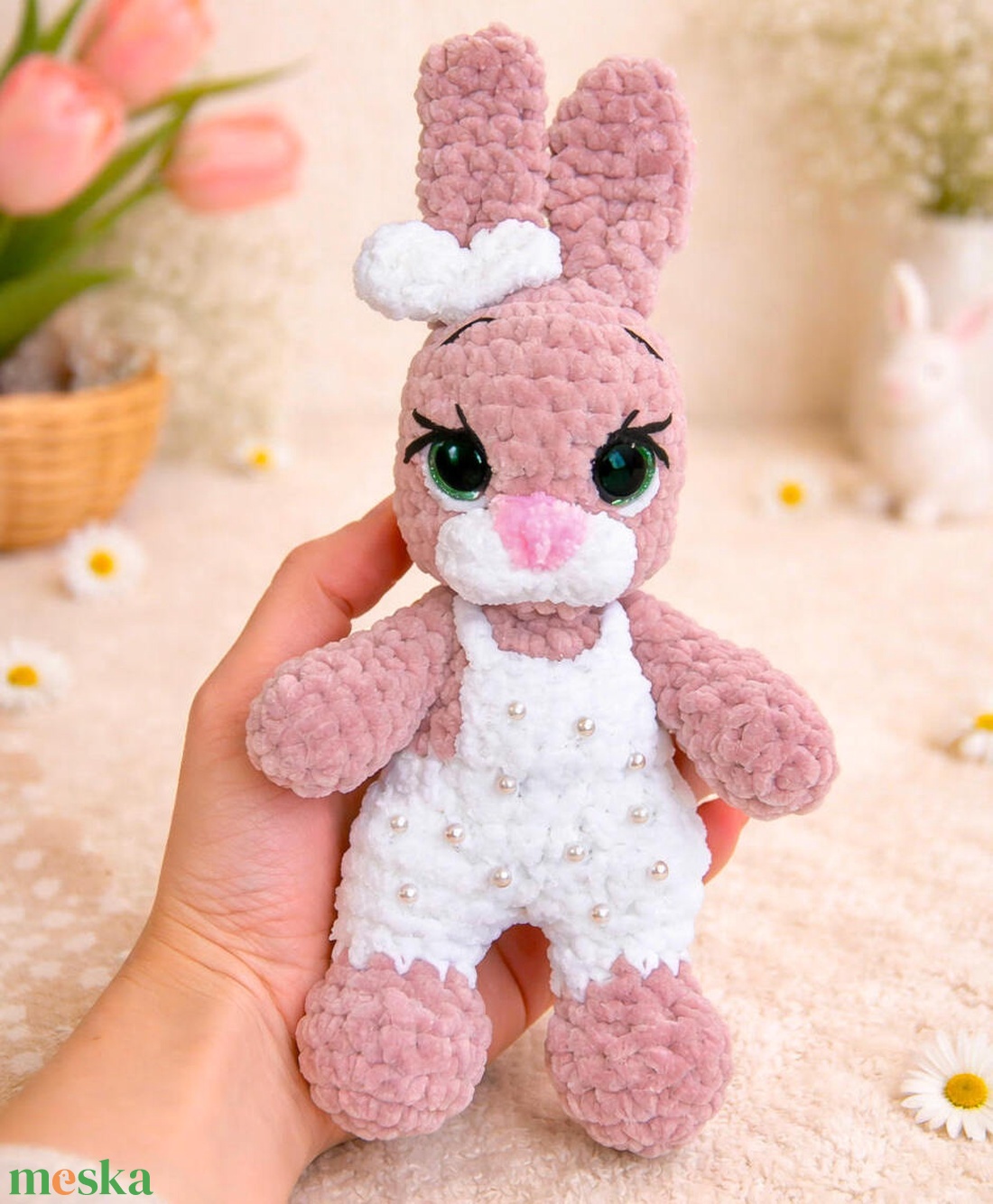 Horgolt húsvéti nyuszi plüss - játék & sport - plüssállat & játékfigura - nyuszi - Meska.hu
