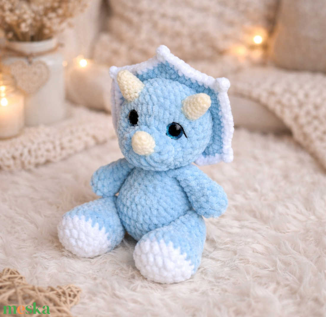 Horgolt aranyos dínó plüss gyerekeknek - játék & sport - plüssállat & játékfigura - plüss dínók - Meska.hu