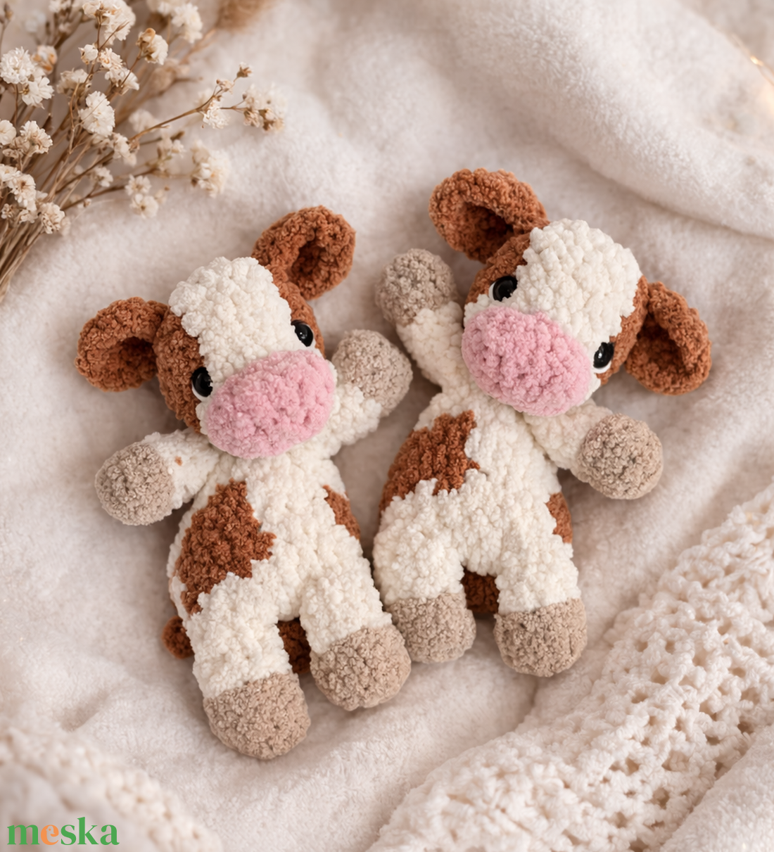 Horgolt plüss boci alvókák gyerekeknek - játék & sport - plüssállat & játékfigura - boci, tehén - Meska.hu