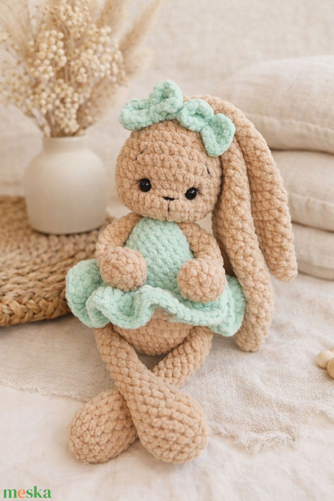 Horgolt balerina nyuszi plüss - játék & sport - plüssállat & játékfigura - nyuszi - Meska.hu