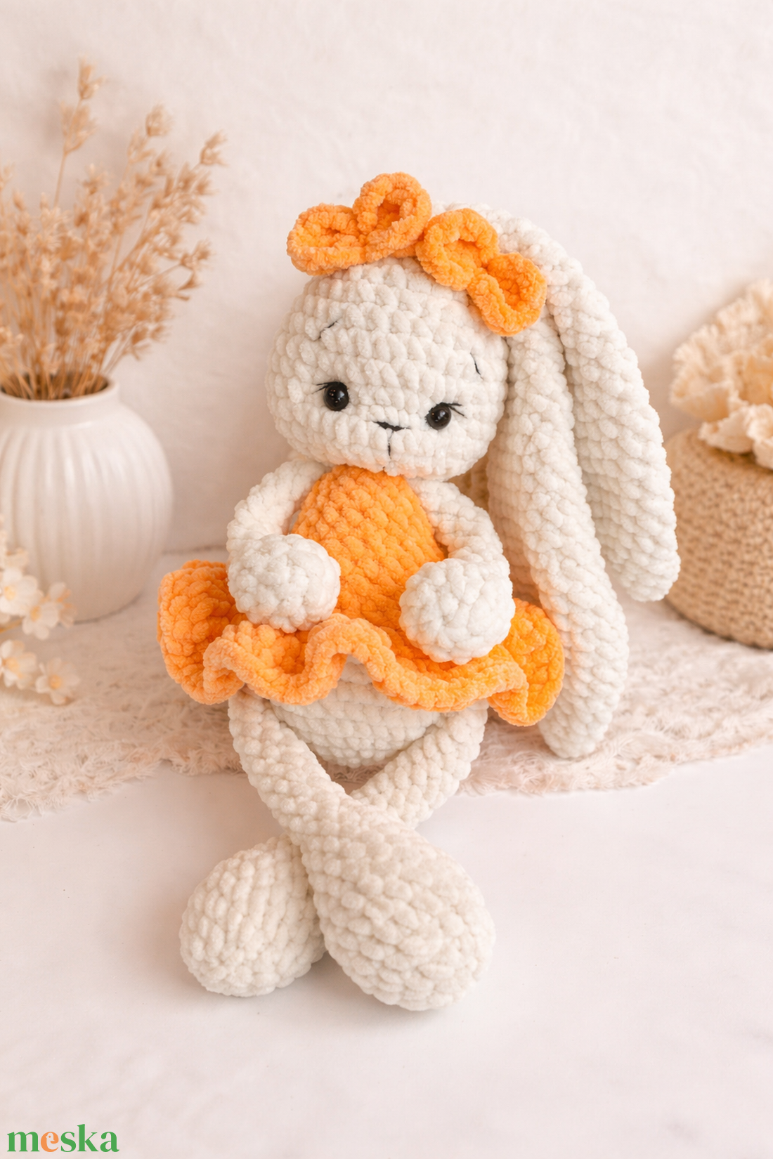 Horgolt balerina nyuszi plüss több színben - játék & sport - plüssállat & játékfigura - nyuszi - Meska.hu