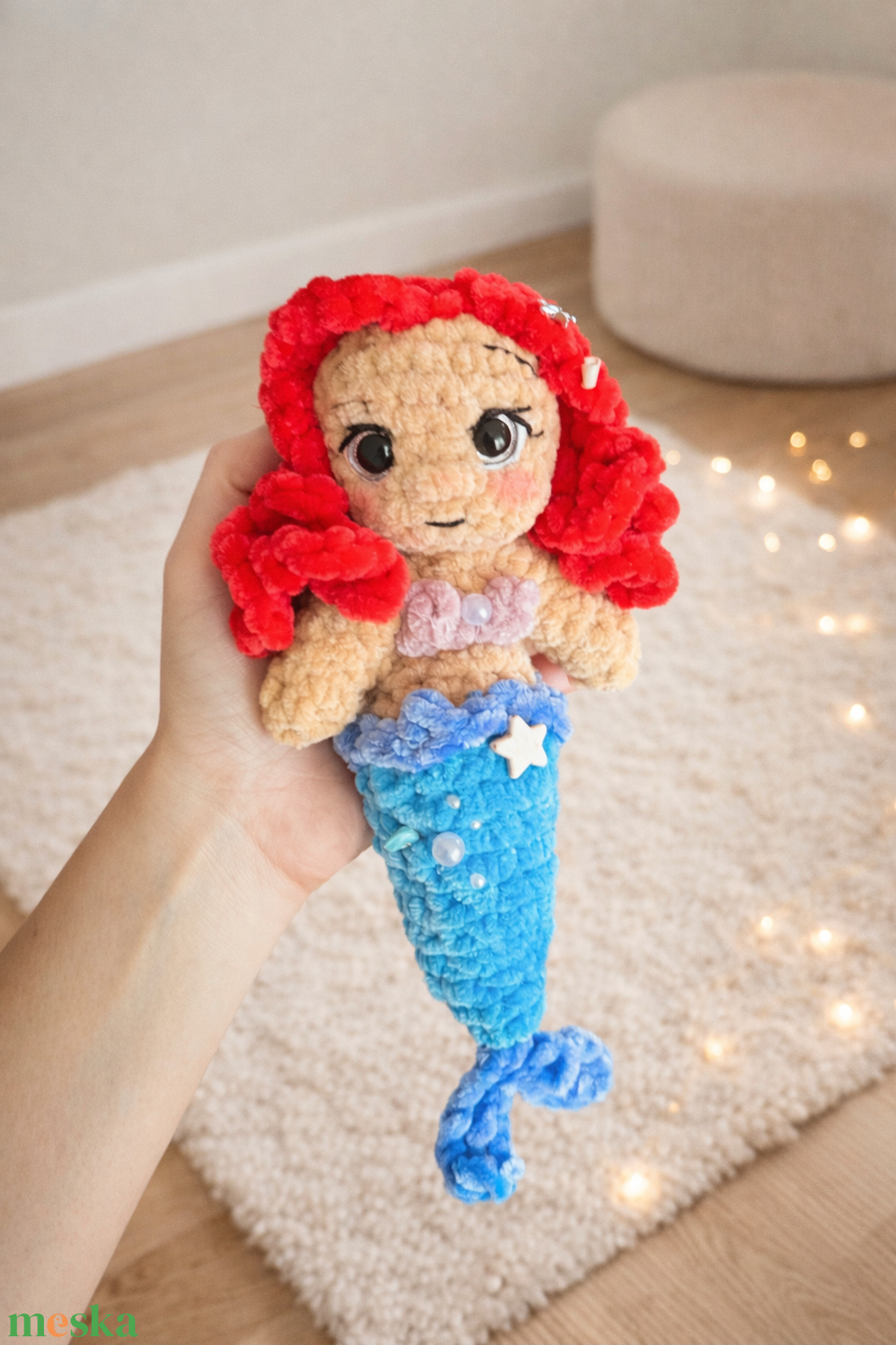 Horgolt sellő lány plüss amigurumi baba - játék & sport - baba & babaház - baba - Meska.hu