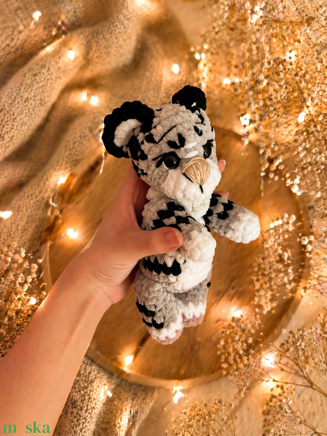 Horgolt szürke csíkos tigris plüss gyerekeknek - játék & sport - plüssállat & játékfigura - oroszlán - Meska.hu