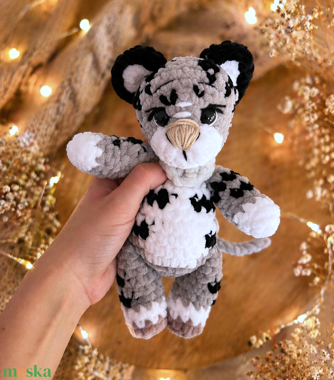 Horgolt szürke csíkos tigris plüss gyerekeknek - játék & sport - plüssállat & játékfigura - oroszlán - Meska.hu