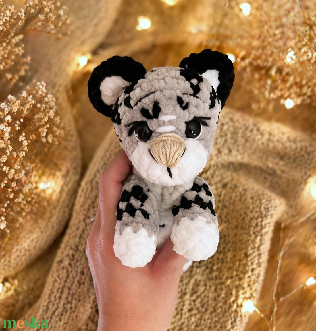 Horgolt szürke csíkos tigris plüss gyerekeknek - játék & sport - plüssállat & játékfigura - oroszlán - Meska.hu