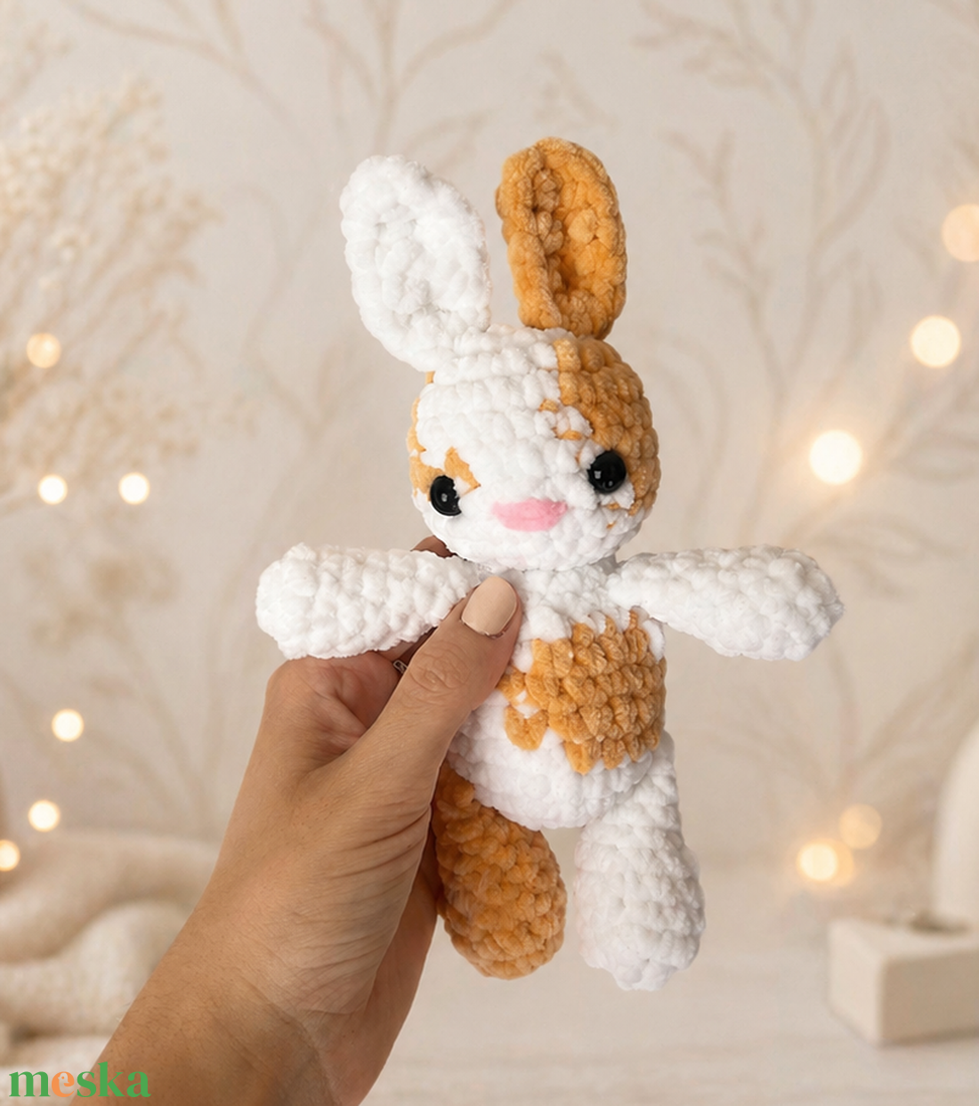 Horgolt foltos nyuszik több színben - játék & sport - plüssállat & játékfigura - nyuszi - Meska.hu