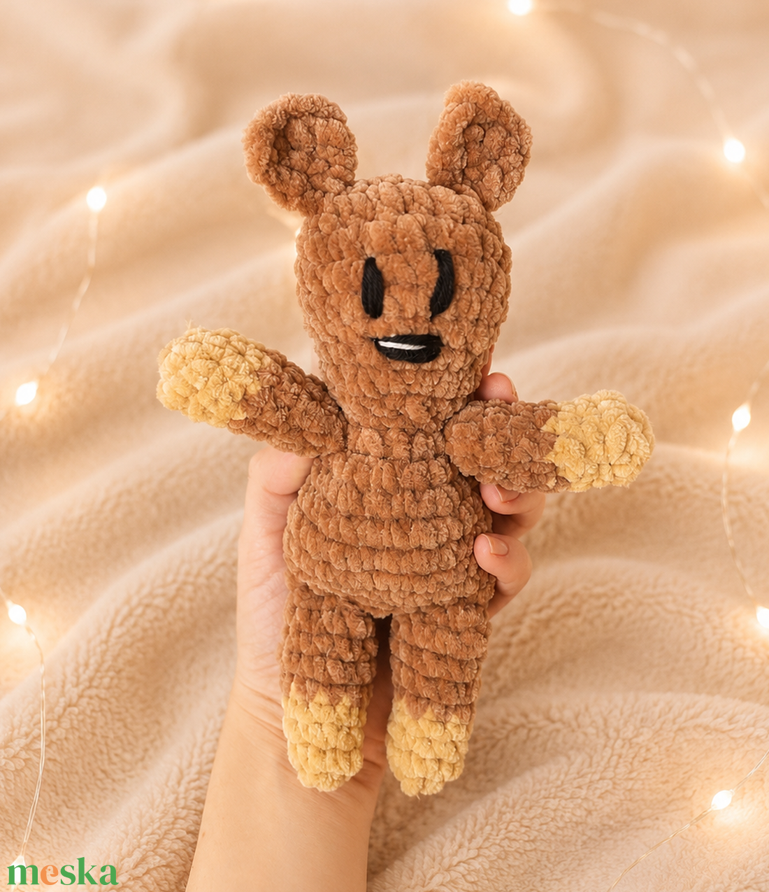 Horgolt Mr Bean Teddy maci plüss - játék & sport - plüssállat & játékfigura - maci - Meska.hu