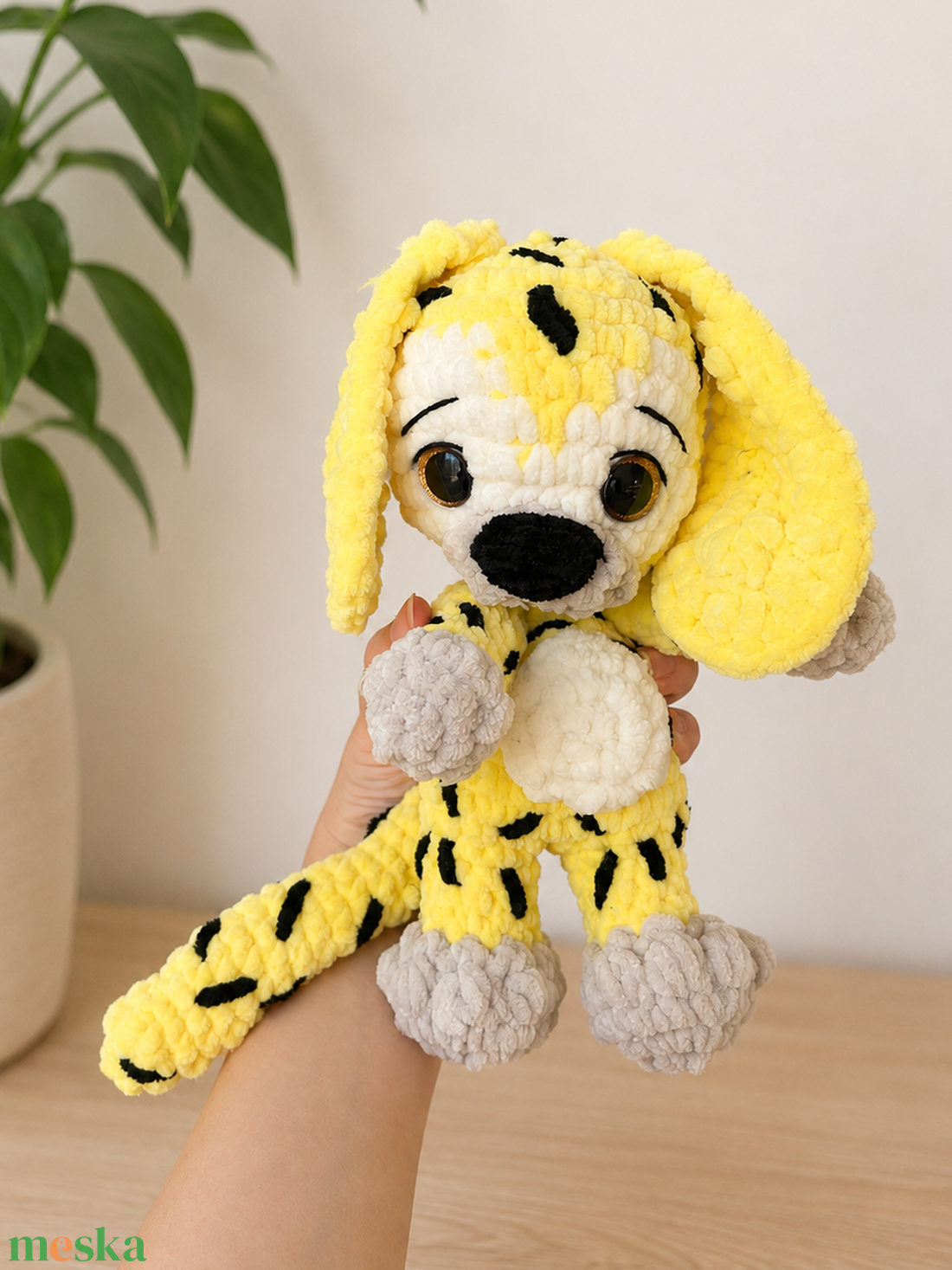 Horgolt Marsupilami inspirálta plüss gyerekeknek - játék & sport - plüssállat & játékfigura - plüss mesefigurák - Meska.hu