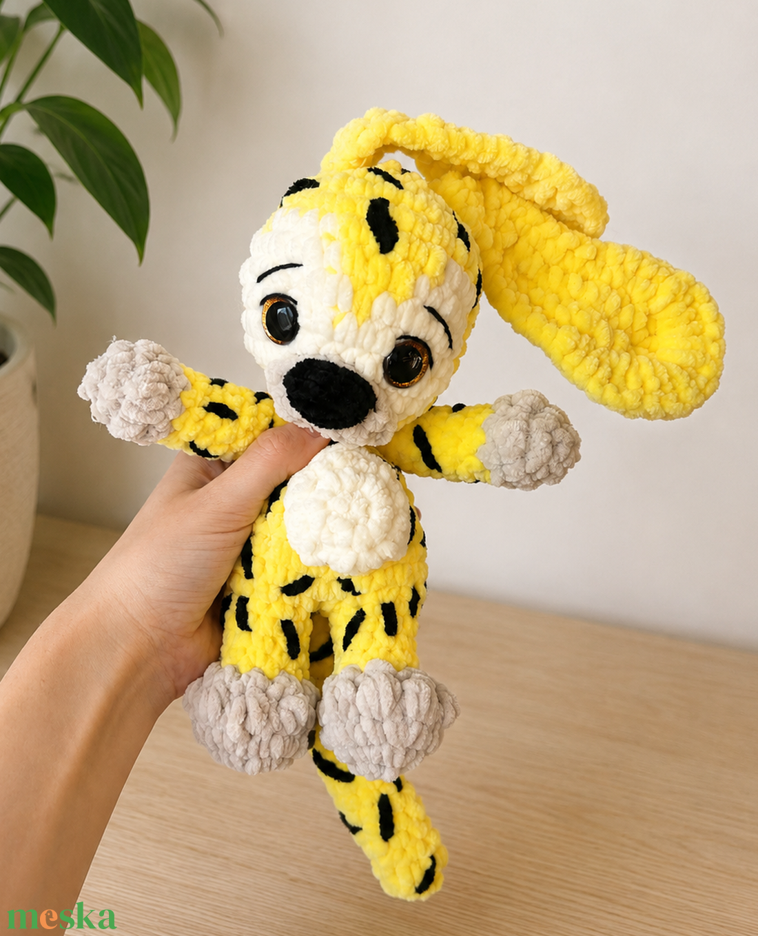 Horgolt Marsupilami inspirálta plüss gyerekeknek - játék & sport - plüssállat & játékfigura - plüss mesefigurák - Meska.hu
