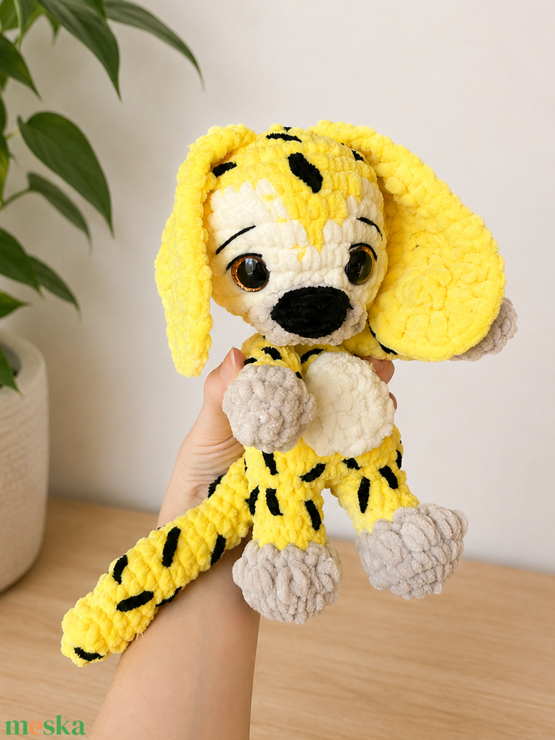 Horgolt Marsupilami inspirálta plüss gyerekeknek - játék & sport - plüssállat & játékfigura - plüss mesefigurák - Meska.hu