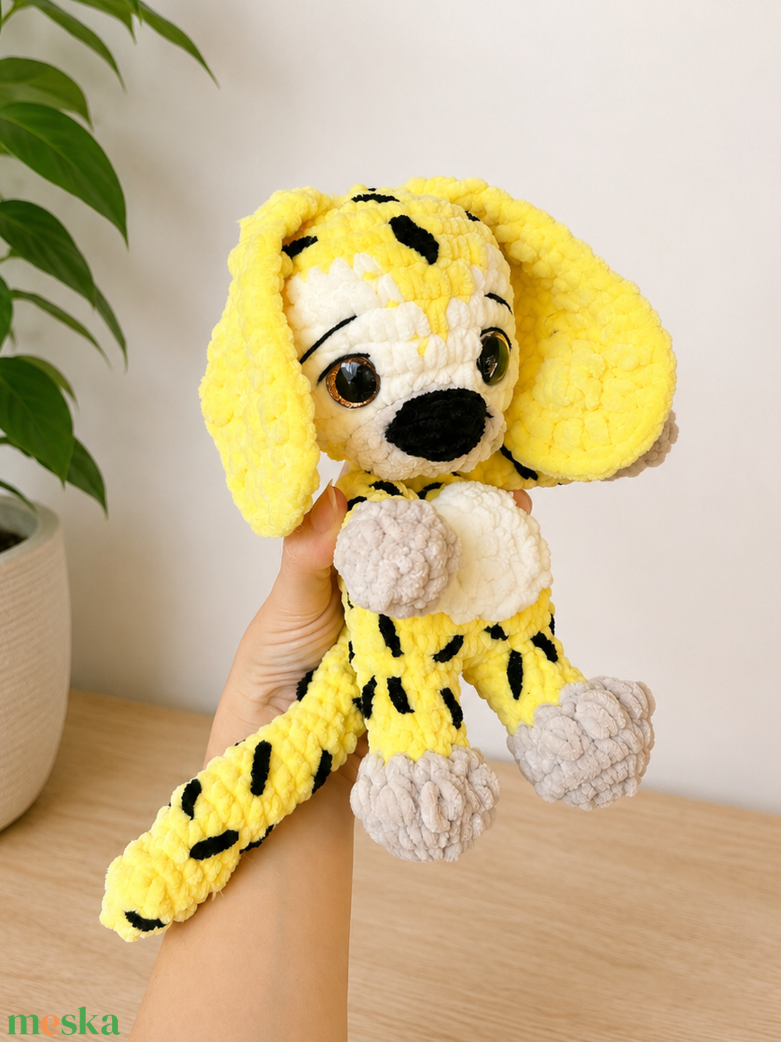 Horgolt Marsupilami inspirálta plüss gyerekeknek - játék & sport - plüssállat & játékfigura - plüss mesefigurák - Meska.hu
