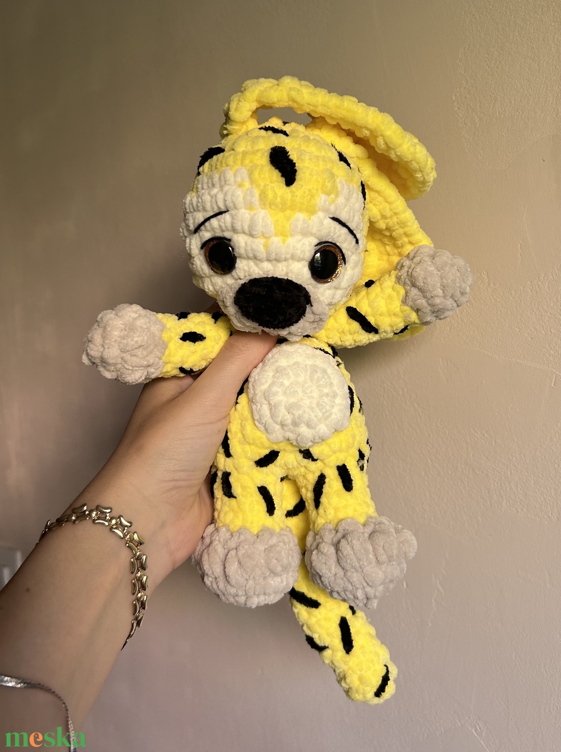 Horgolt Marsupilami inspirálta plüss gyerekeknek - játék & sport - plüssállat & játékfigura - plüss mesefigurák - Meska.hu