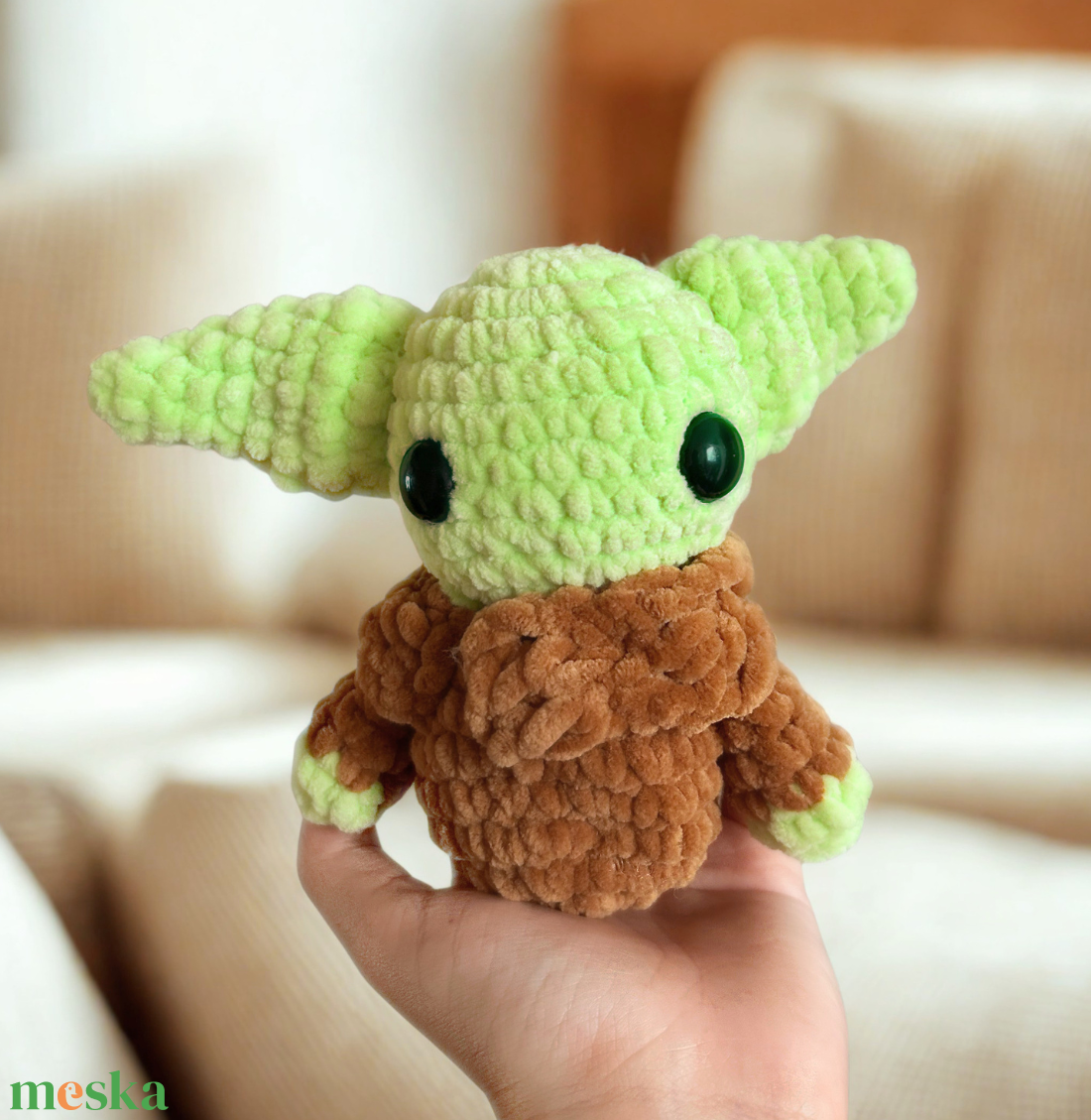 Horgolt baby Yoda plüss  - játék & sport - plüssállat & játékfigura - más figura - Meska.hu
