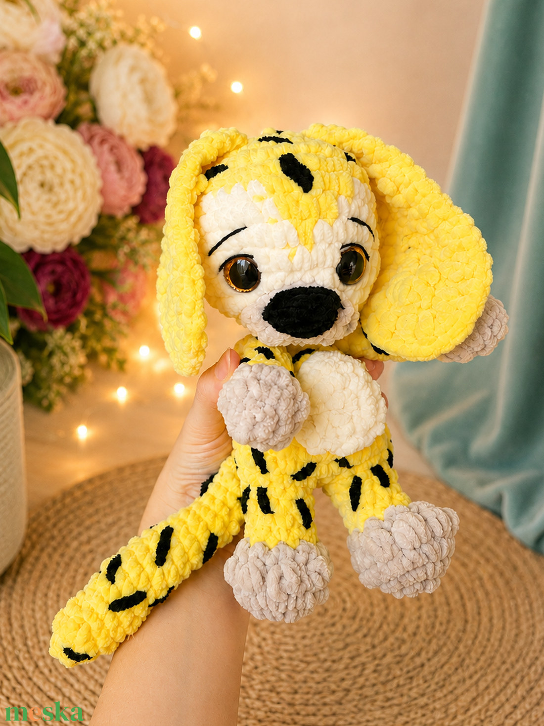 Horgolt Marsupilami inspirálta plüss gyerekeknek - játék & sport - plüssállat & játékfigura - plüss mesefigurák - Meska.hu