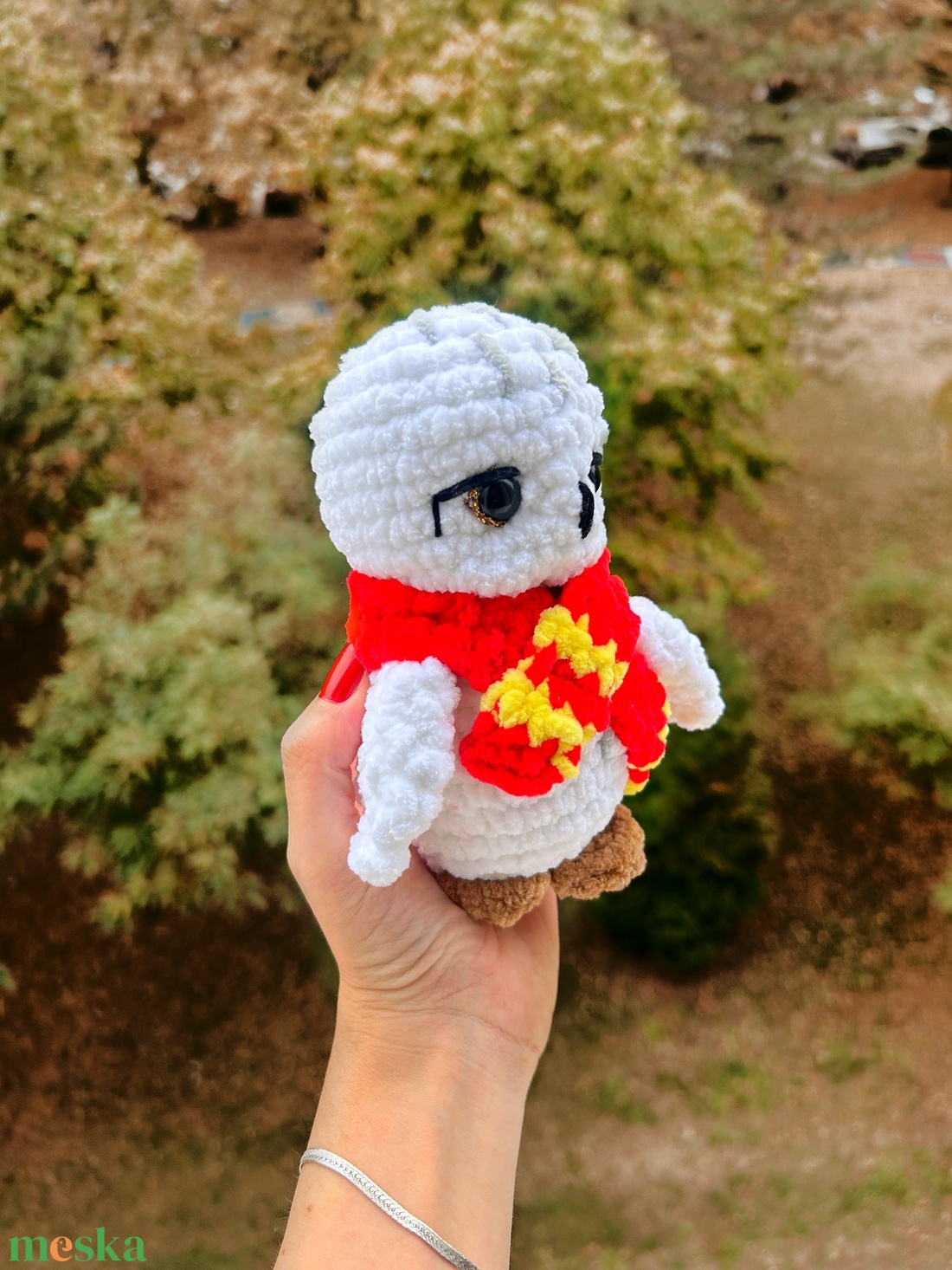 Horgolt Harry Potter Hedwig hóbagoly inspirálta plüss sállal  - játék & sport - plüssállat & játékfigura - bagoly - Meska.hu