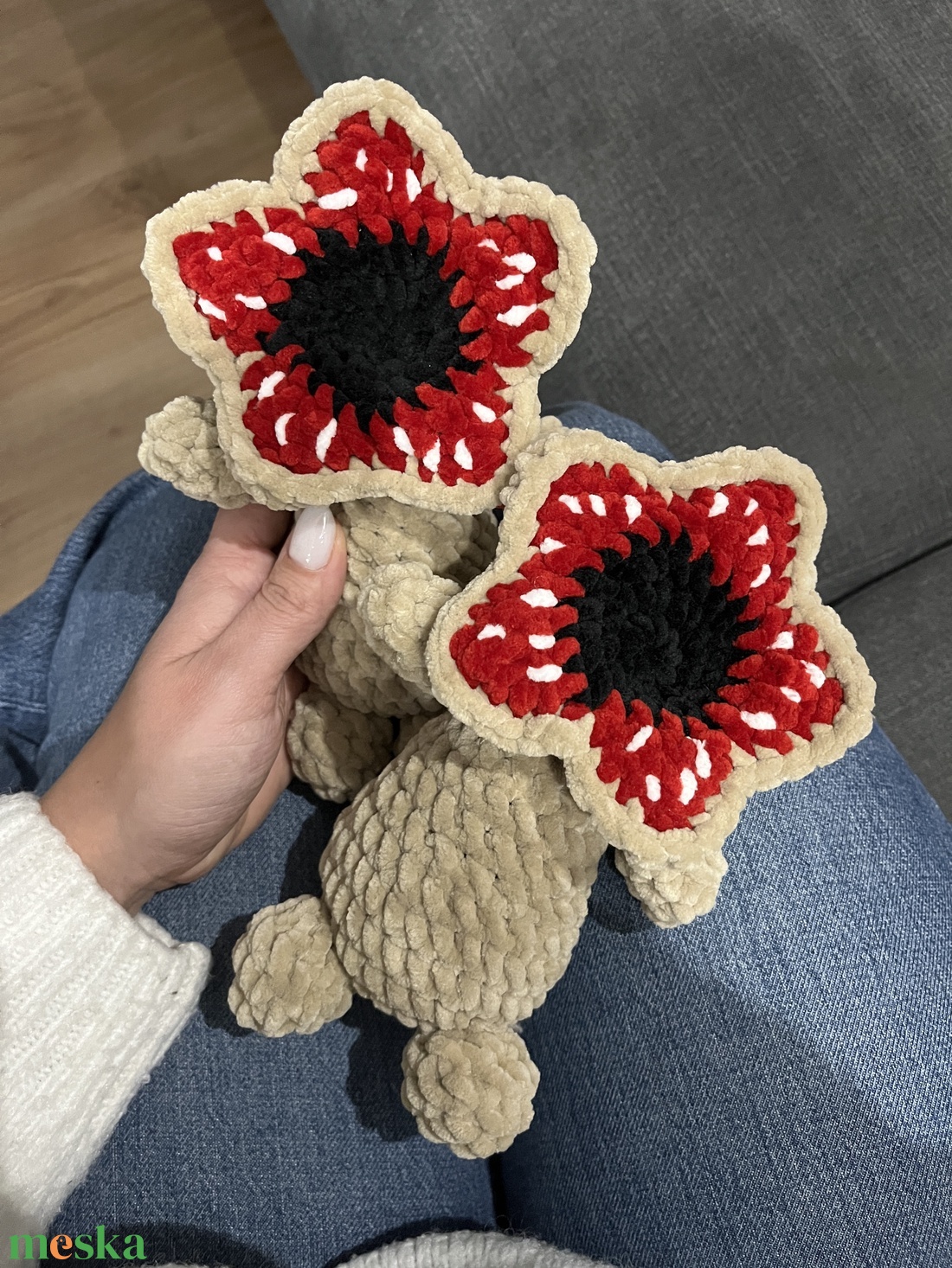 Horgolt plüss Baby Demogorgon figura  kézzel készült, egyedi ajándék - játék & sport - plüssállat & játékfigura - plüss mesefigurák - Meska.hu