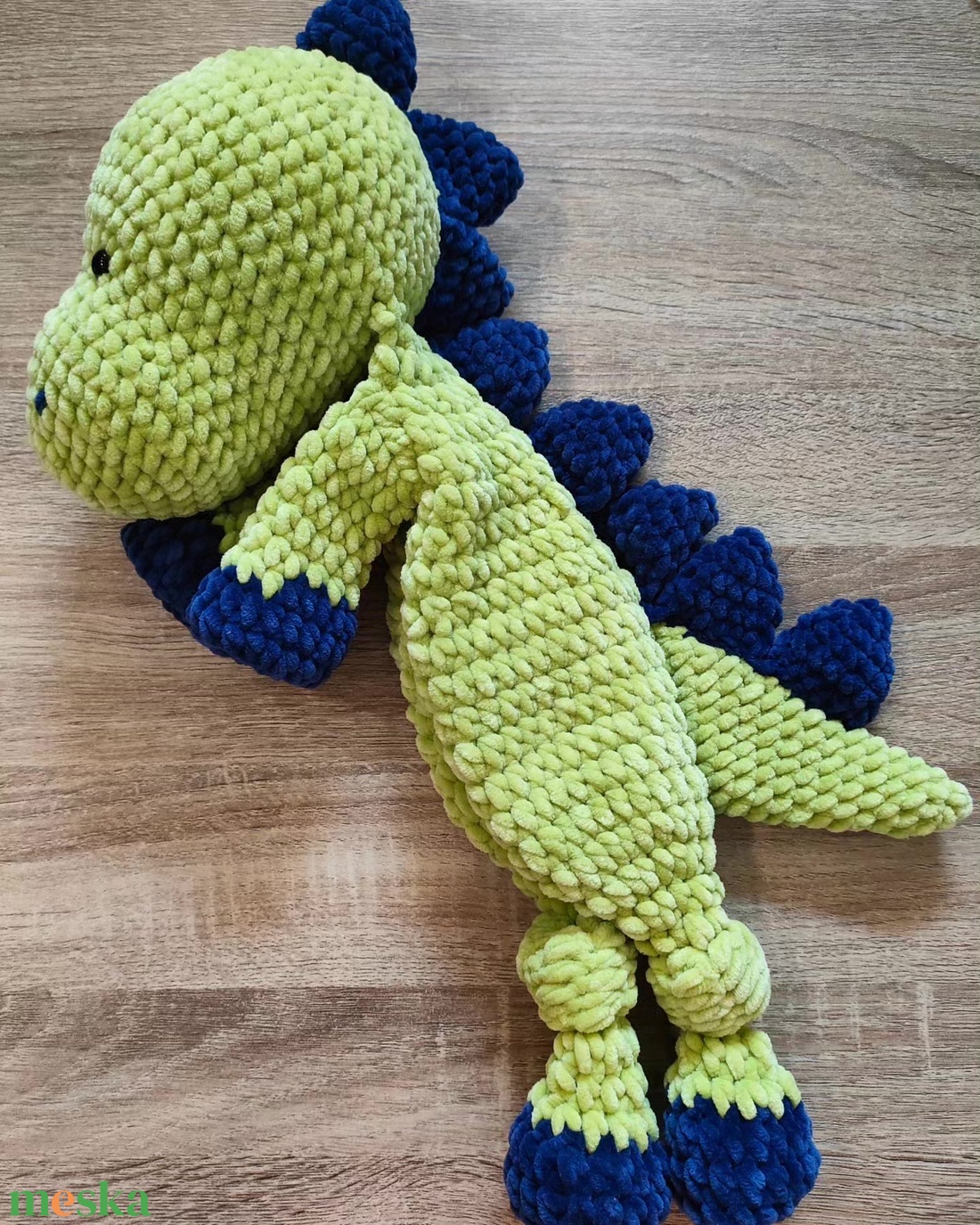 Horgolt plüss dínó alvóka - baba - mama - baba játékok - szundikendő, alvóka - Meska.hu