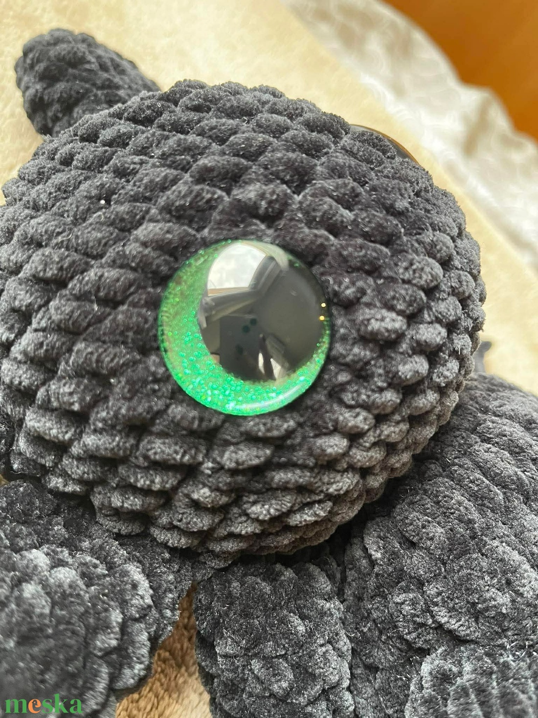 Horgolt fogatlan sárkány - játék & sport - plüssállat & játékfigura - plüss sárkány - Meska.hu