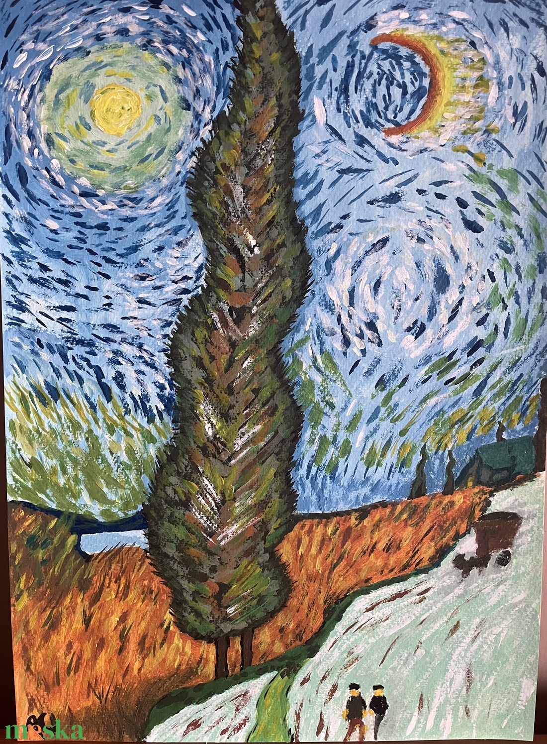 Ciprus - művészet - festmény - akril - Meska.hu