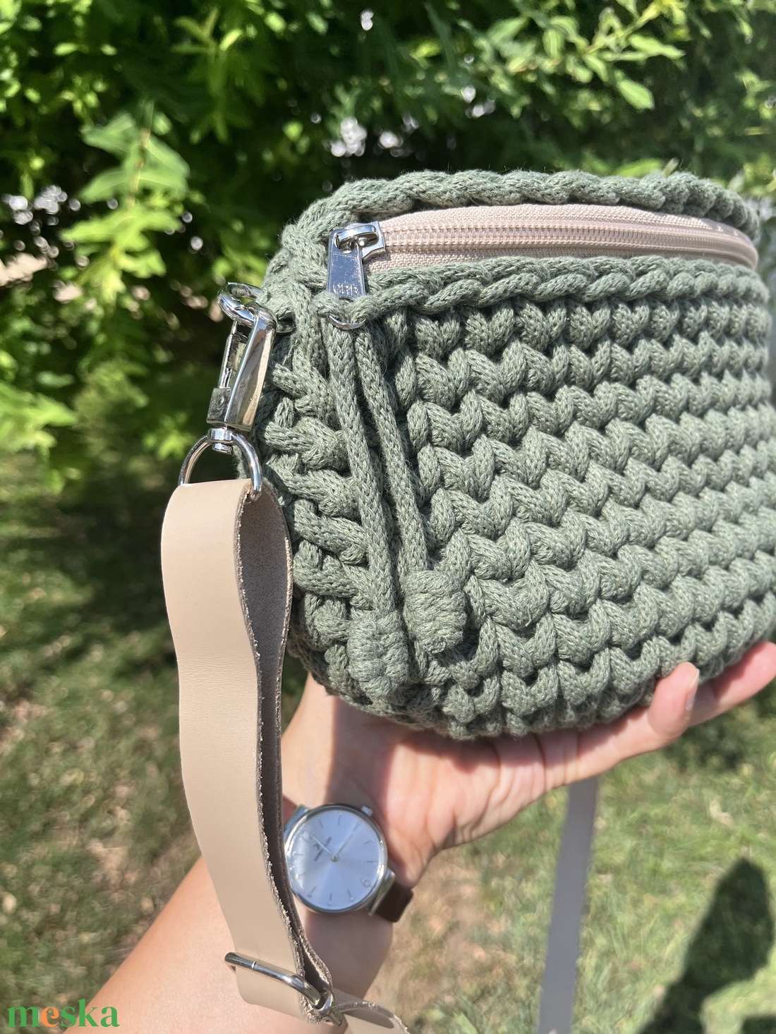 Horgolt crossbody övtáska - táska & tok - övtáska - Meska.hu
