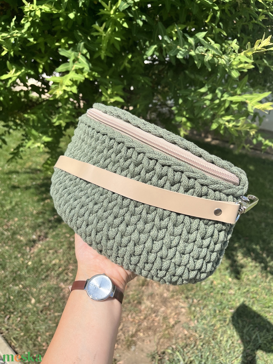 Horgolt crossbody övtáska - táska & tok - övtáska - Meska.hu
