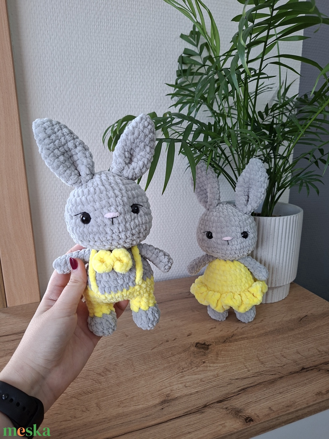 Szerelmes nyuszipár horgolásminta - diy (csináld magad) - szabásminta, útmutató - horgolási minta - Meska.hu