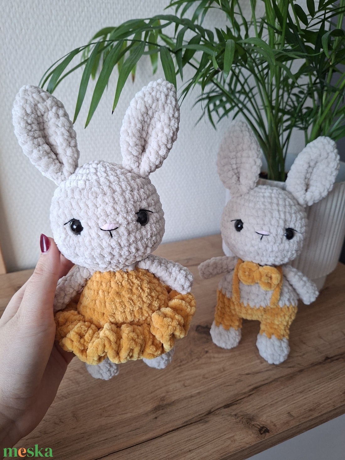 Szerelmes nyuszipár horgolásminta - diy (csináld magad) - szabásminta, útmutató - horgolási minta - Meska.hu