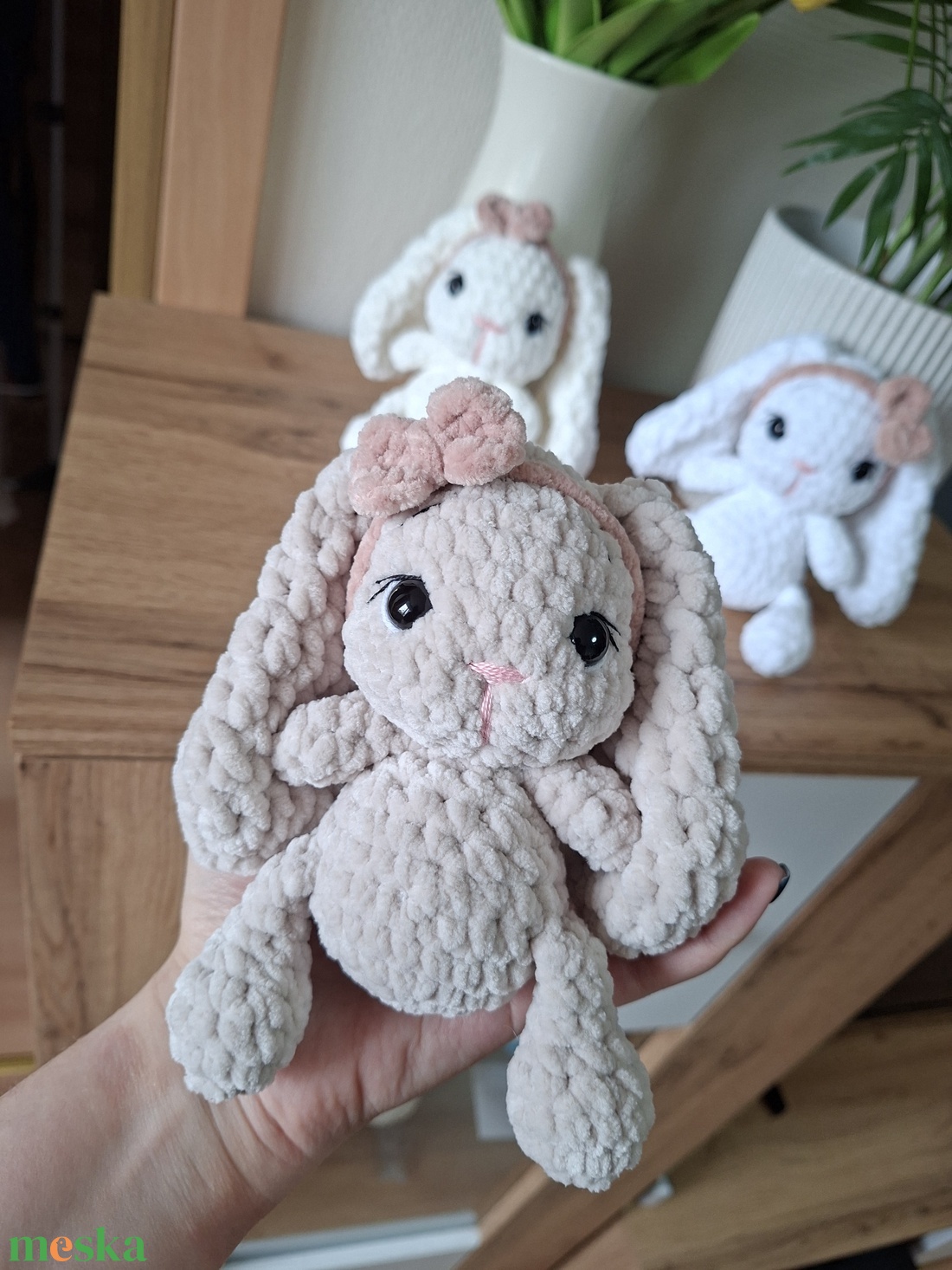 Kicsi hosszúfülű nyuszi horgolásminta - diy (csináld magad) - szabásminta, útmutató - horgolási minta - Meska.hu