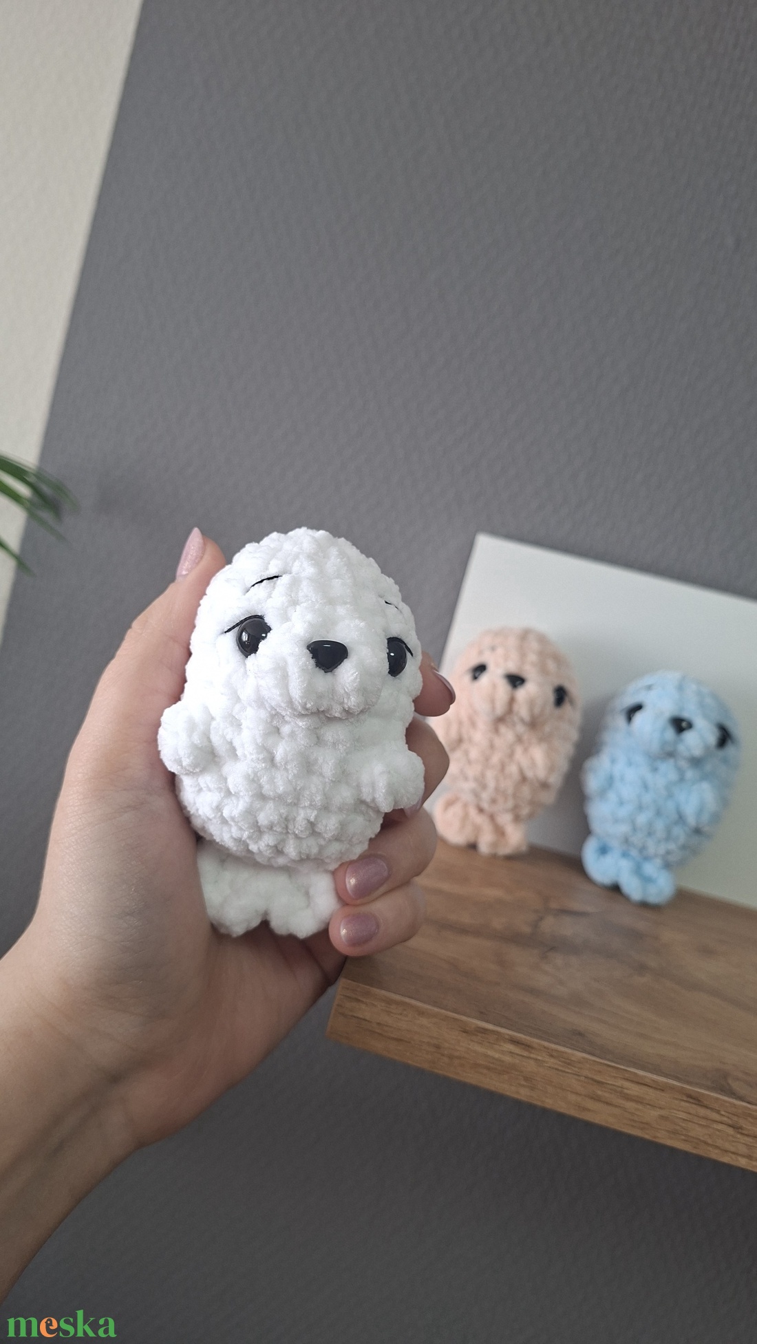 Horgolt mini fóka - játék & sport - plüssállat & játékfigura - más figura - Meska.hu