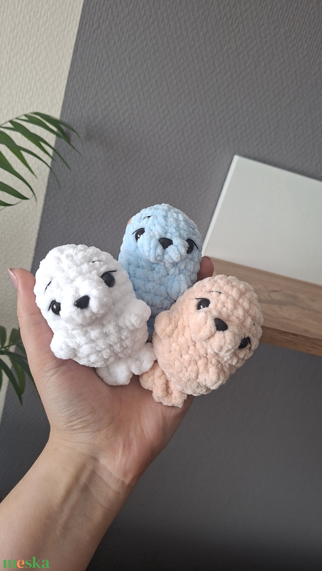 Horgolt mini fóka - játék & sport - plüssállat & játékfigura - más figura - Meska.hu