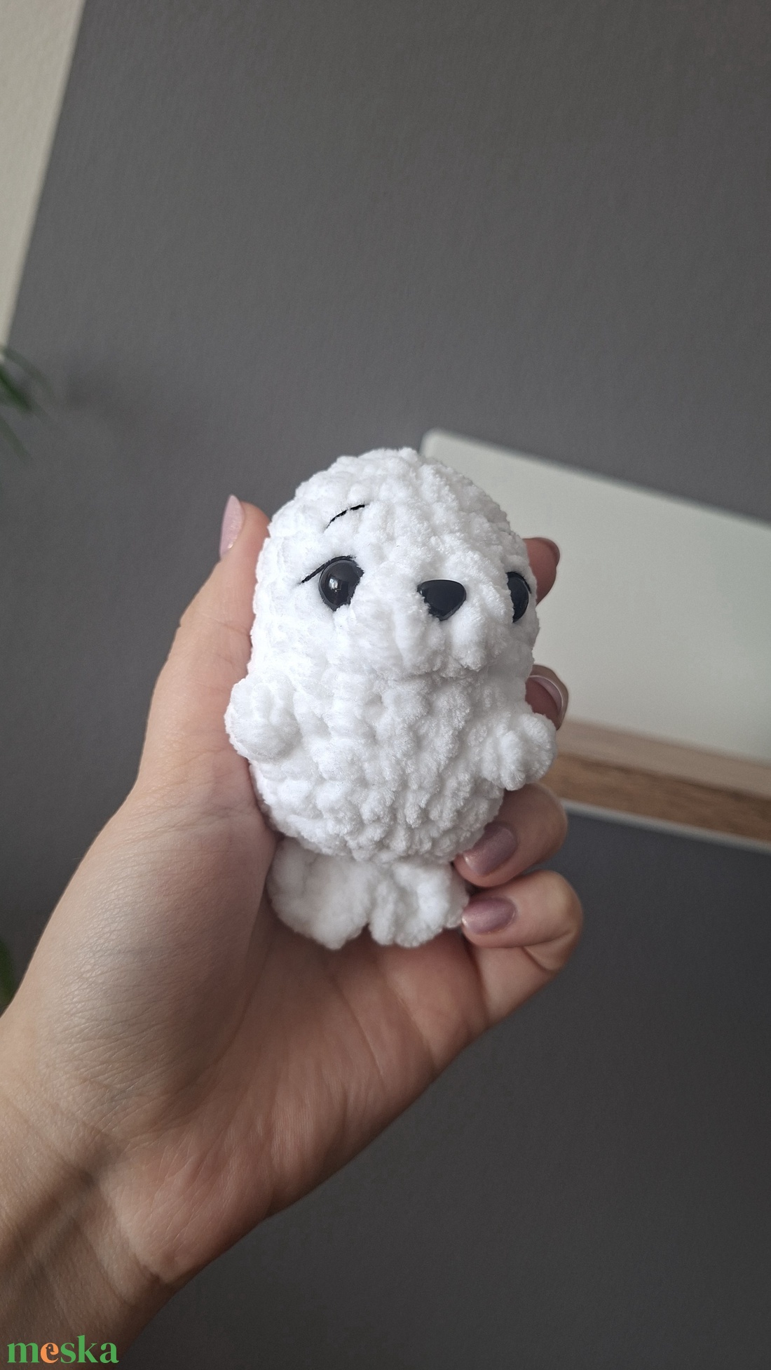 Horgolt mini fóka - játék & sport - plüssállat & játékfigura - más figura - Meska.hu