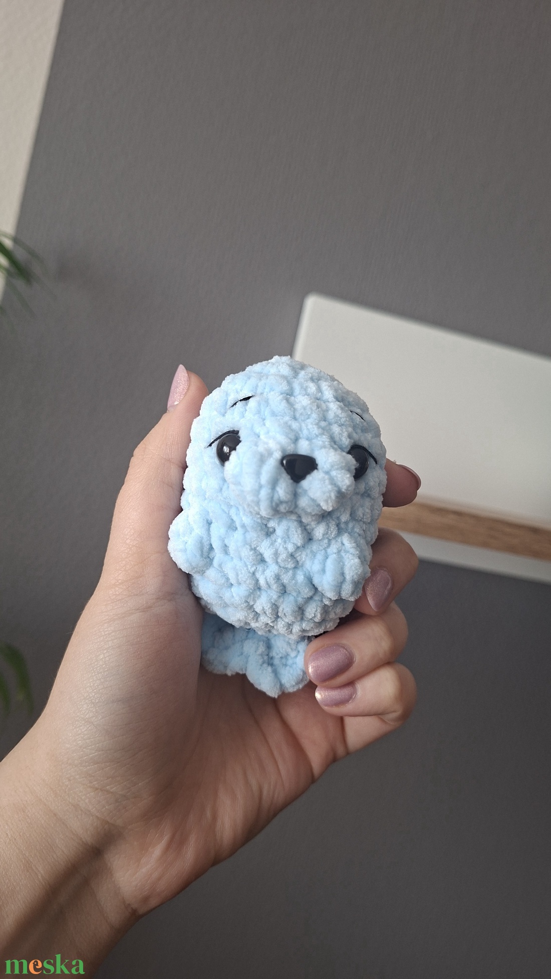 Horgolt mini fóka - játék & sport - plüssállat & játékfigura - más figura - Meska.hu