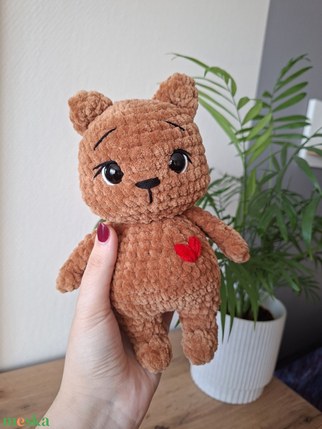 Horgolt maci - játék & sport - plüssállat & játékfigura - cica - Meska.hu