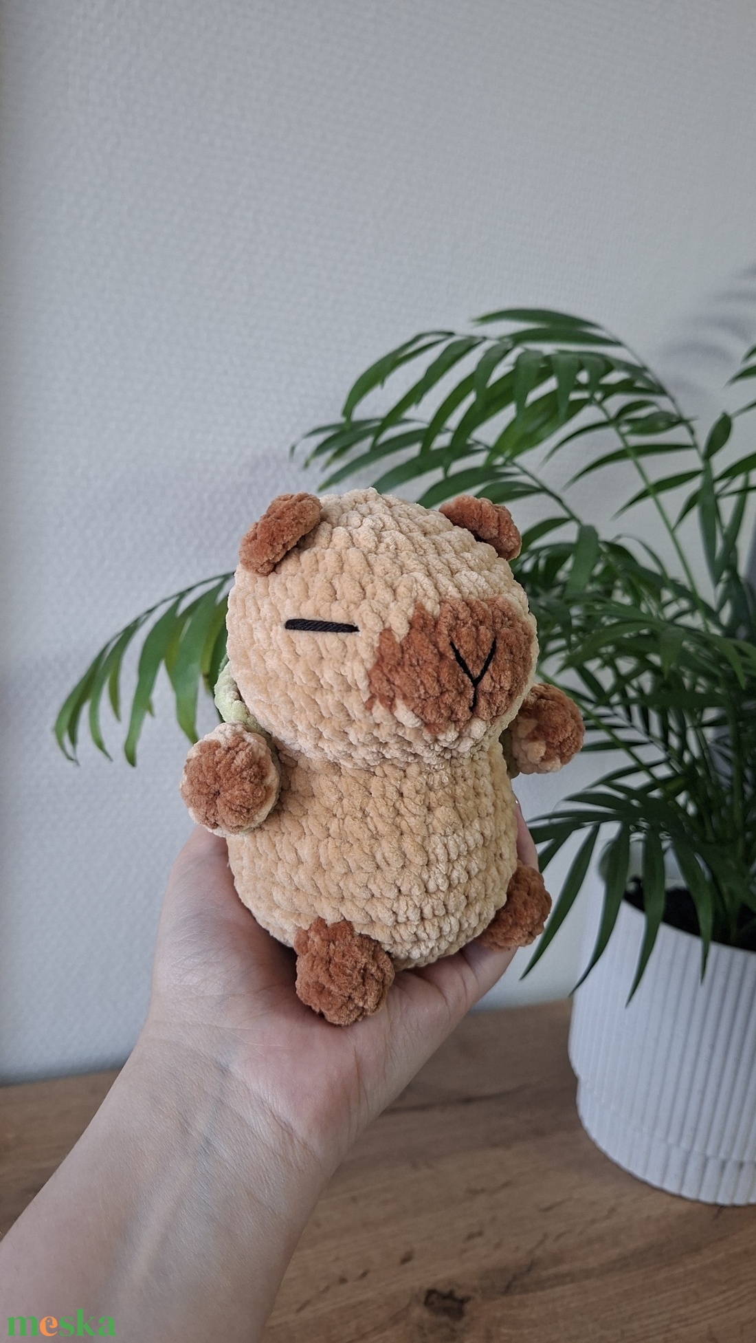 Horgolt capybara kis teknősös hátizsákkal - játék & sport - plüssállat & játékfigura - nyuszi - Meska.hu