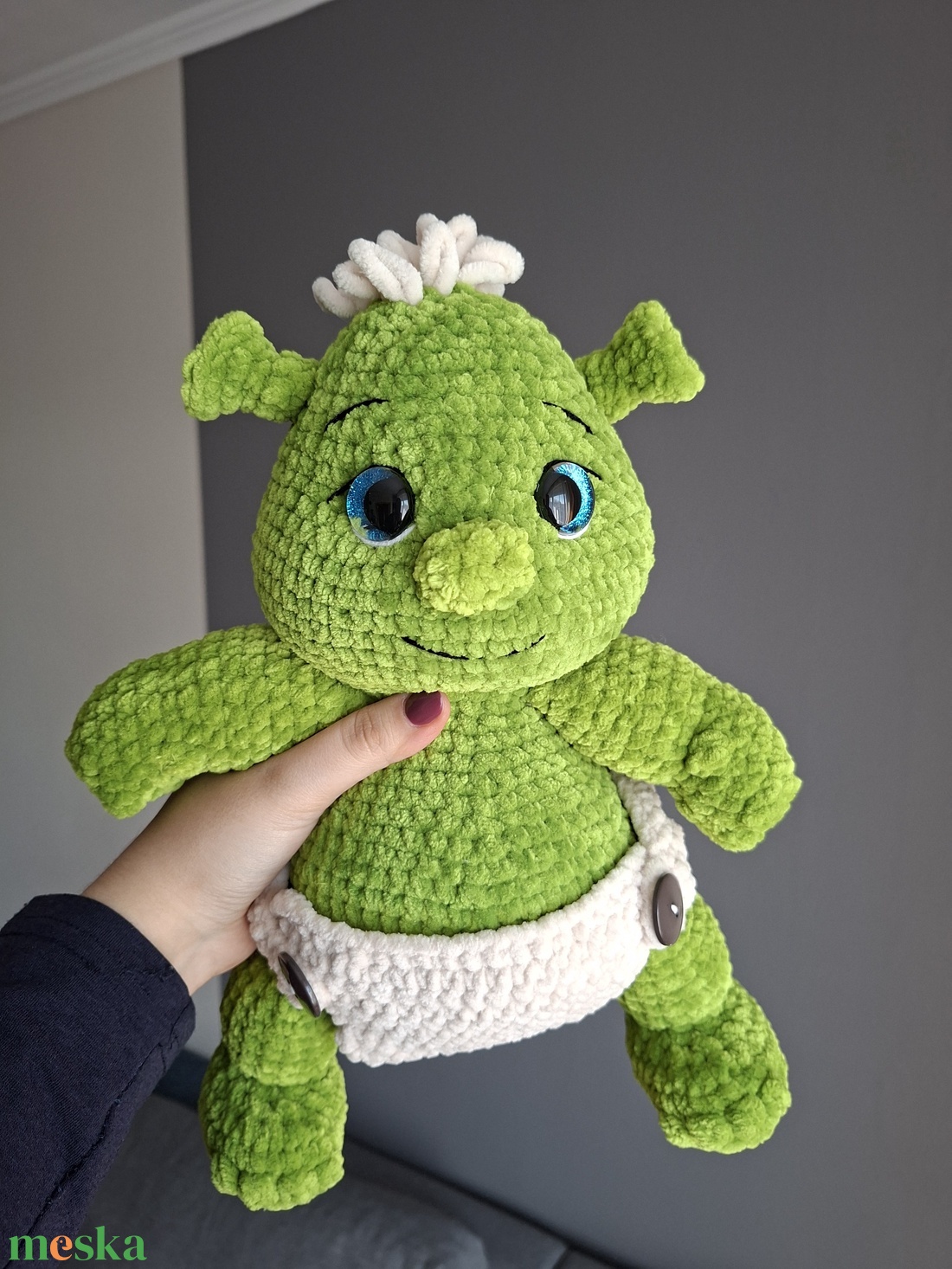 Bébi shrek - játék & sport - plüssállat & játékfigura - szörnyike - Meska.hu