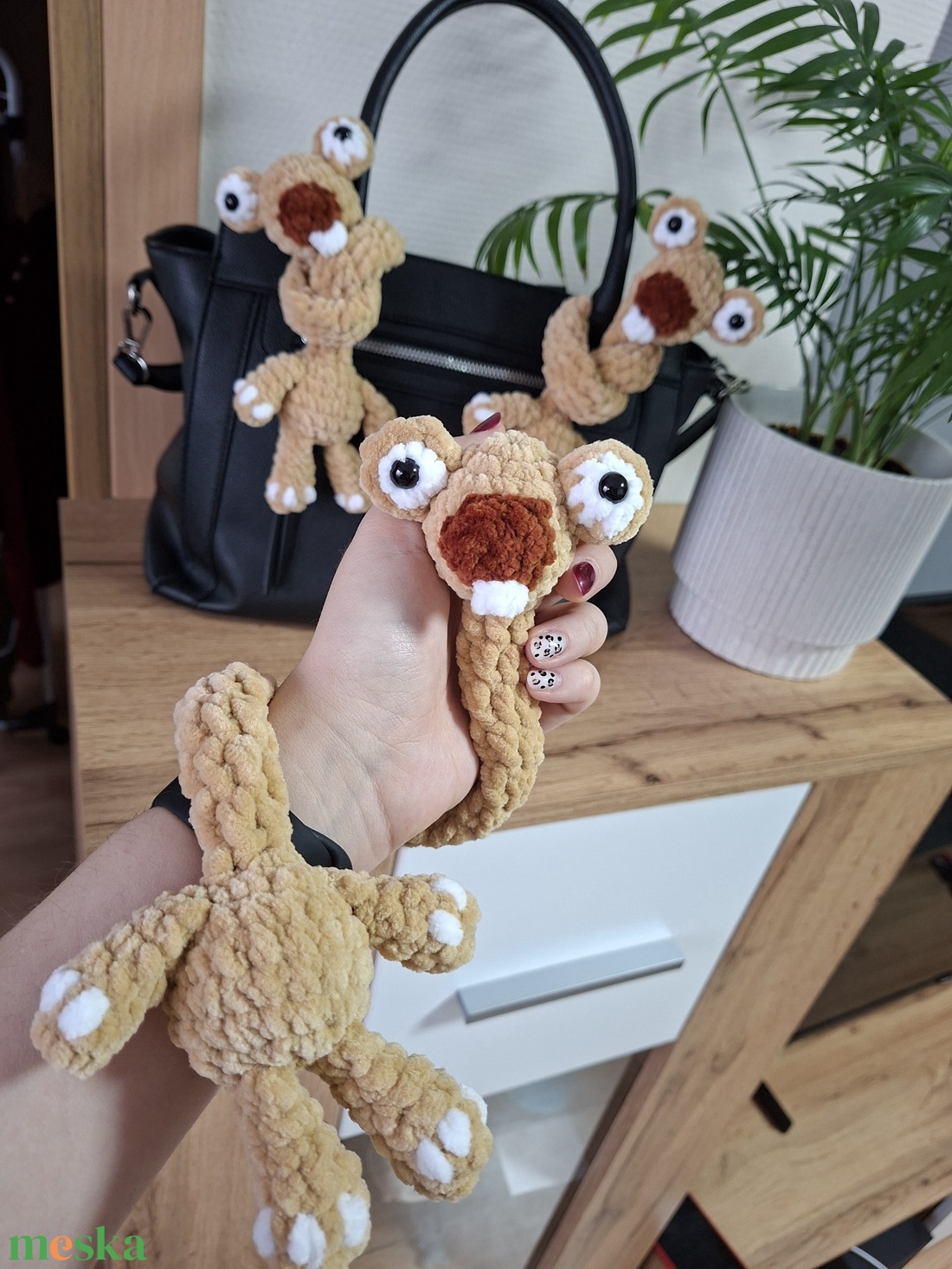 Horgolt sid táskadísz - játék & sport - plüssállat & játékfigura - más figura - Meska.hu