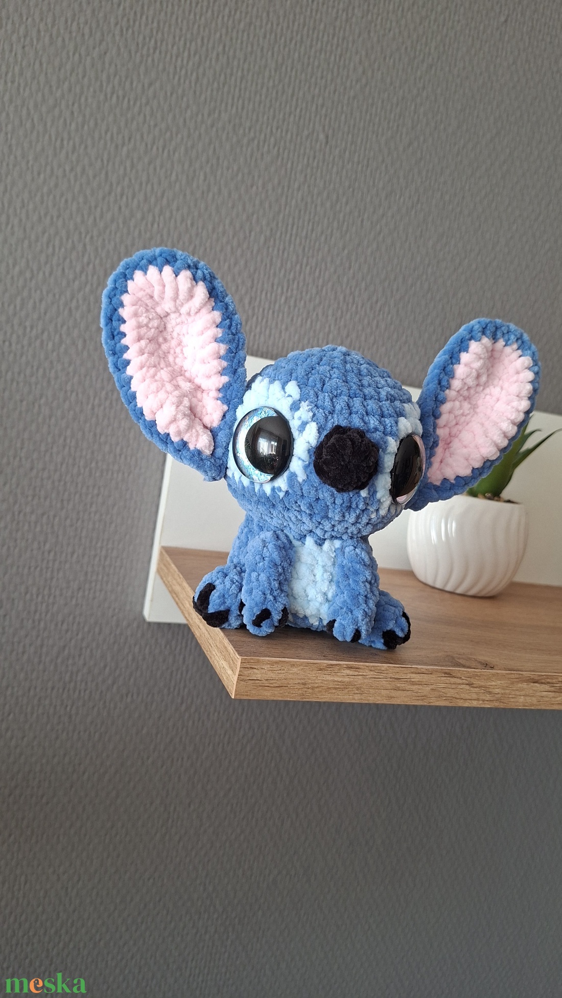Horgolt óriás szemű stitch - játék & sport - plüssállat & játékfigura - más figura - Meska.hu