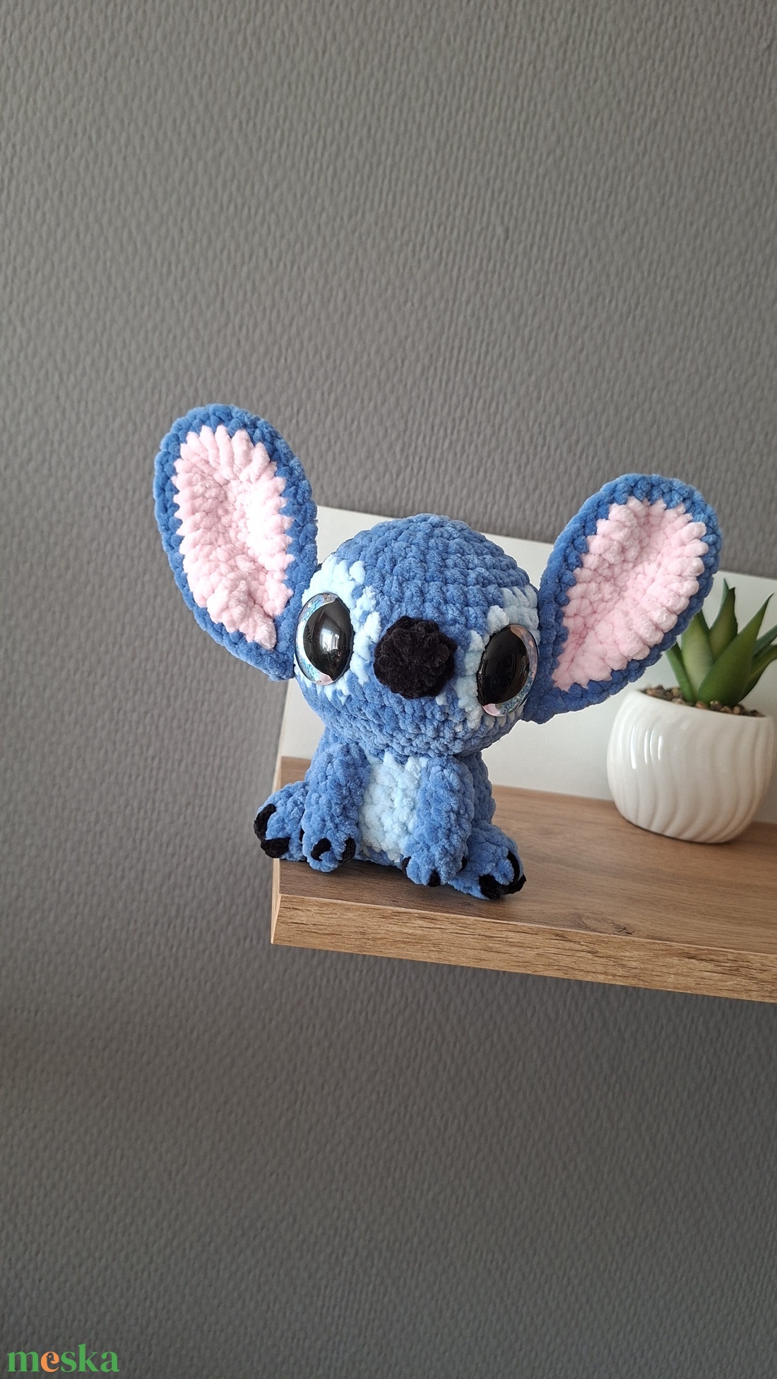 Horgolt óriás szemű stitch - játék & sport - plüssállat & játékfigura - más figura - Meska.hu