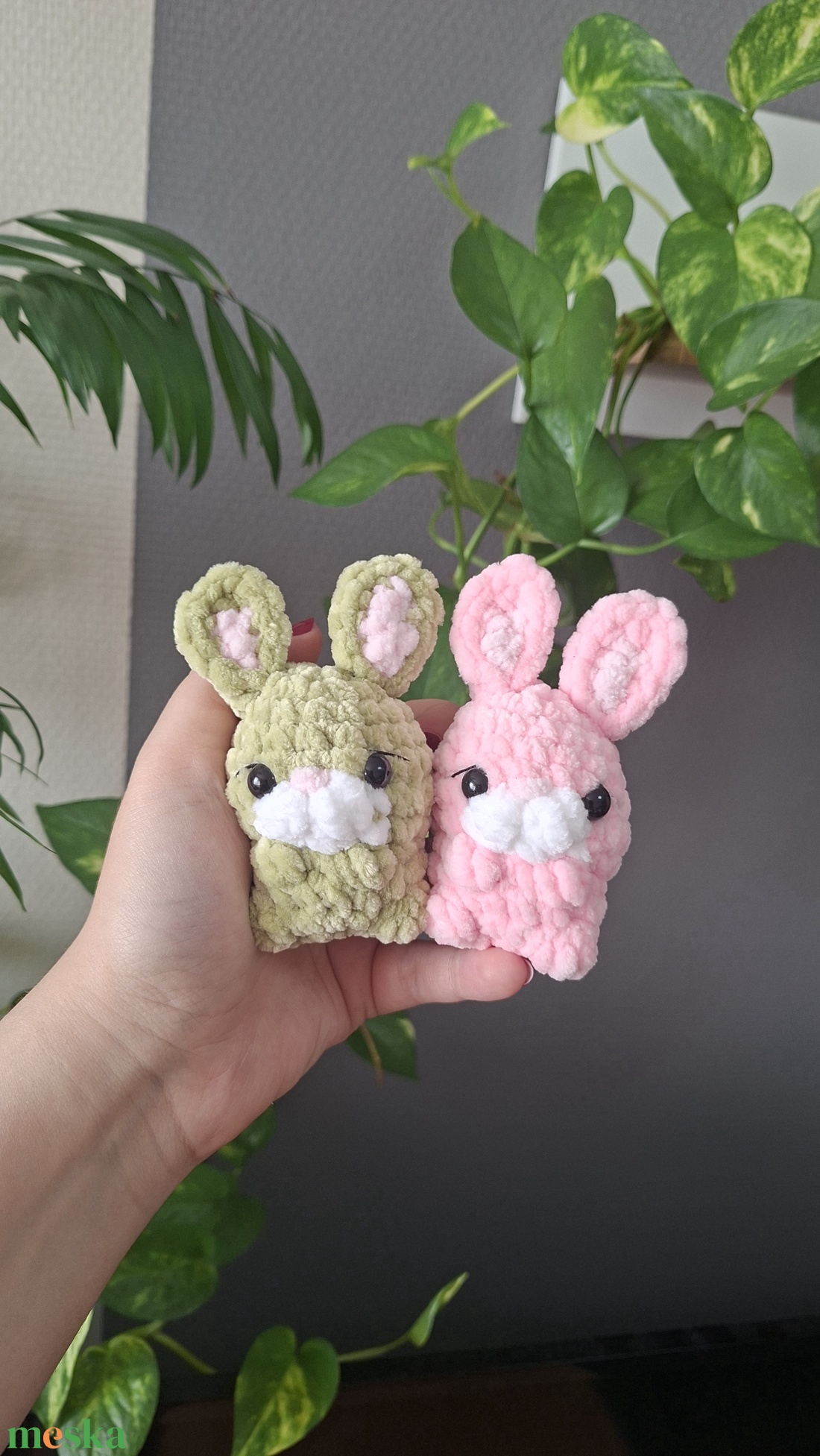 Horgolt mini nyuszi - játék & sport - plüssállat & játékfigura - nyuszi - Meska.hu