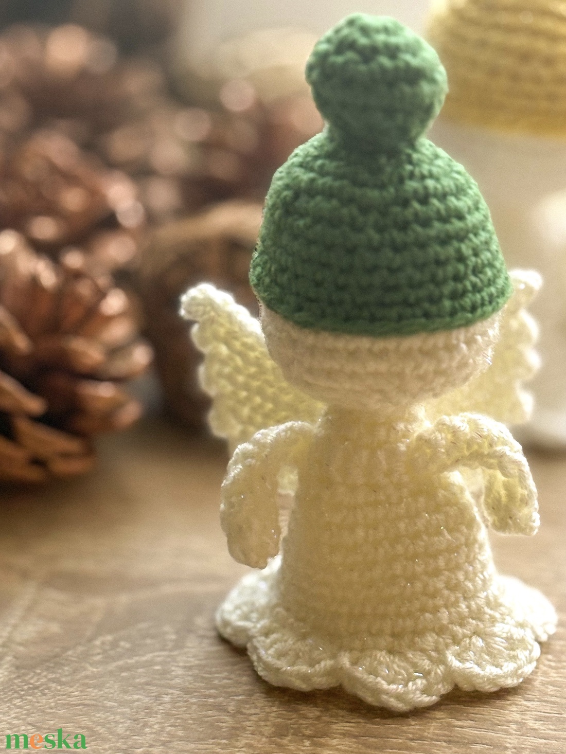 Horgolt angyalka - karácsony - karácsonyi ajándékozás - karácsonyi ajándékcsomagolás - Meska.hu