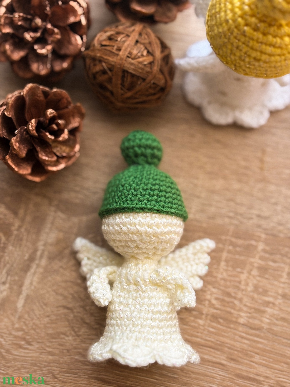 Horgolt angyalka - karácsony - karácsonyi ajándékozás - karácsonyi ajándékcsomagolás - Meska.hu