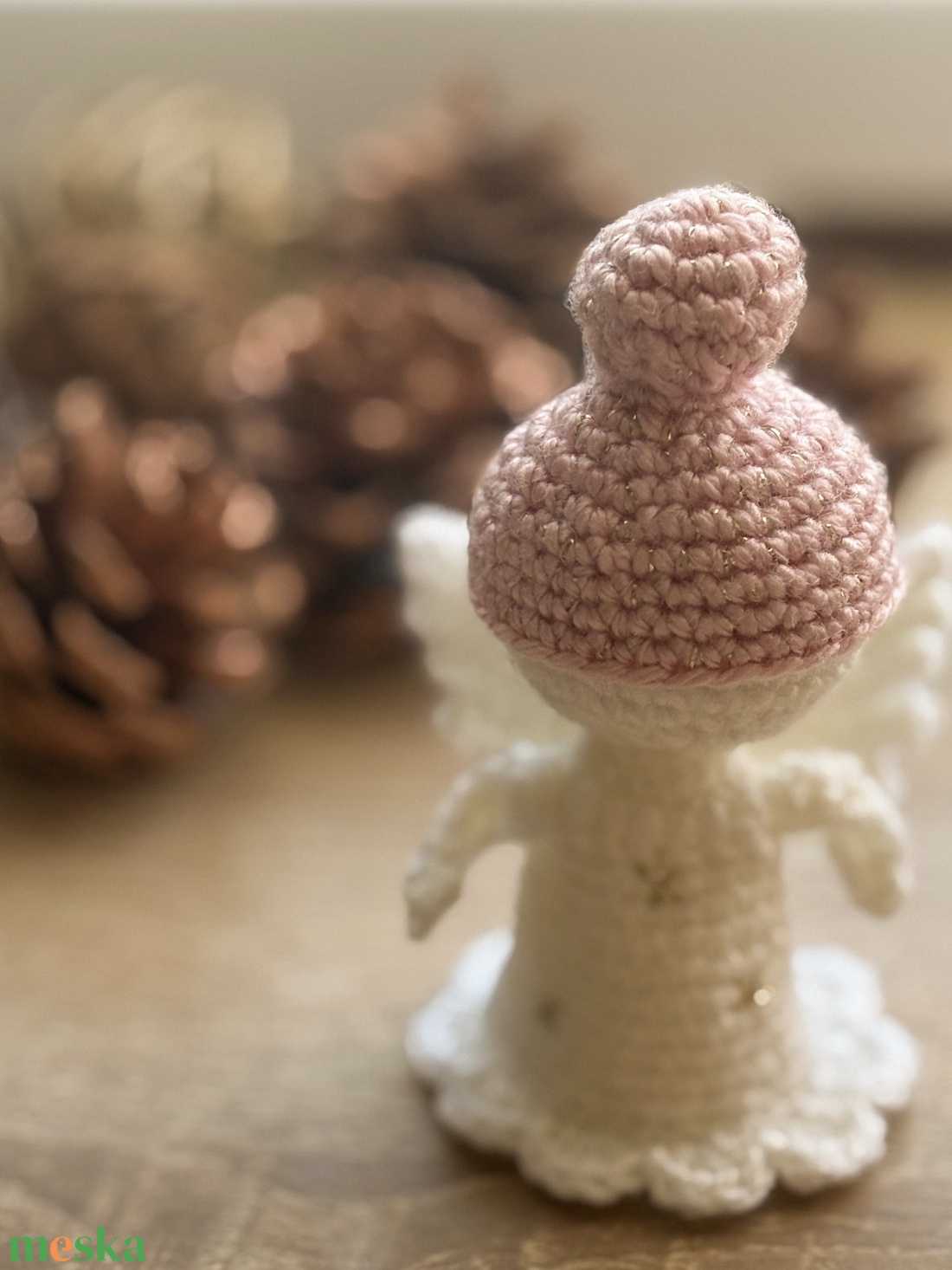 Angyalka színes sapkával - karácsony - karácsonyi ajándékozás - karácsonyi ajándékcsomagolás - Meska.hu