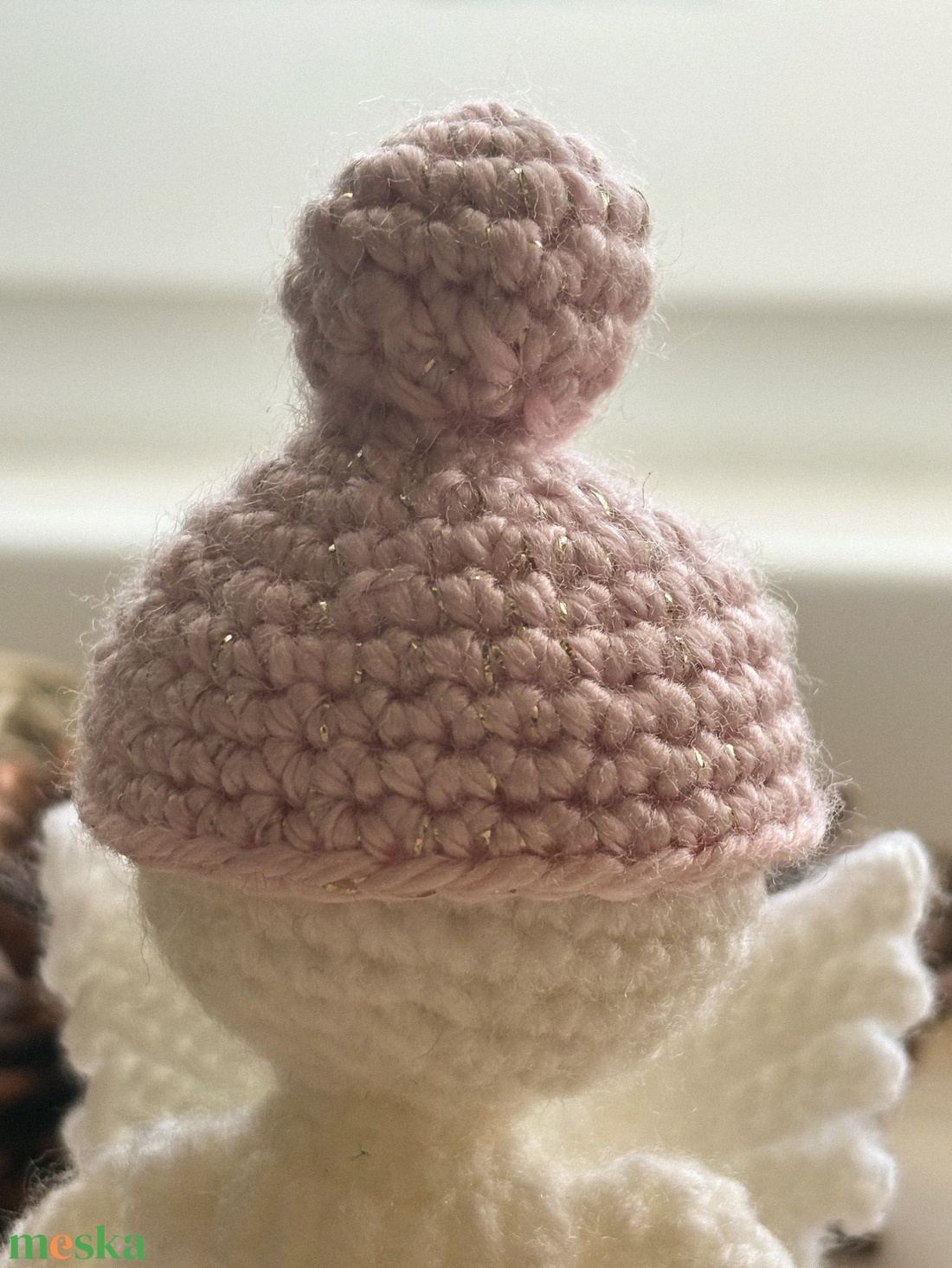 Angyalka színes sapkával - karácsony - karácsonyi ajándékozás - karácsonyi ajándékcsomagolás - Meska.hu