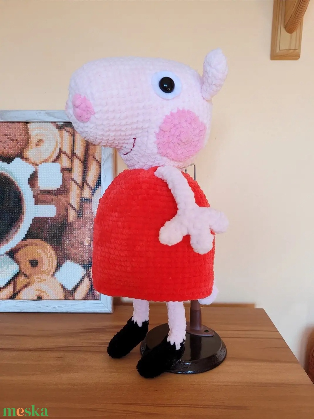 Horgolt peppa malac - játék & sport - plüssállat & játékfigura - malac - Meska.hu